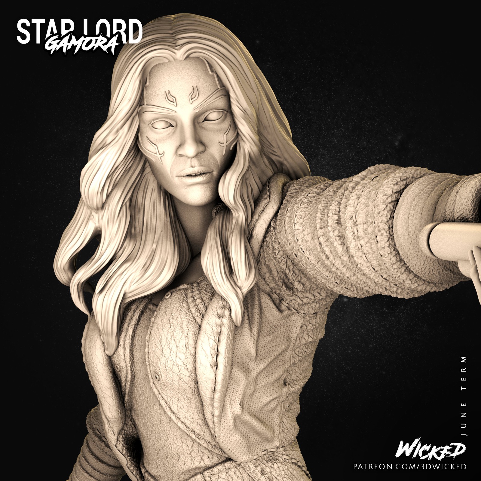 Marvel Gamora Sculpture - Image 4