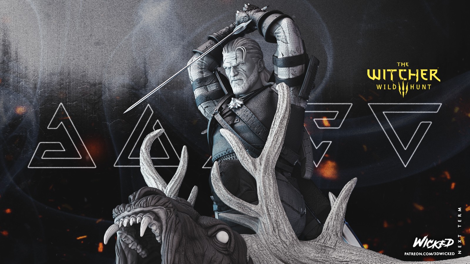 Geralt de Rivia Sculpture