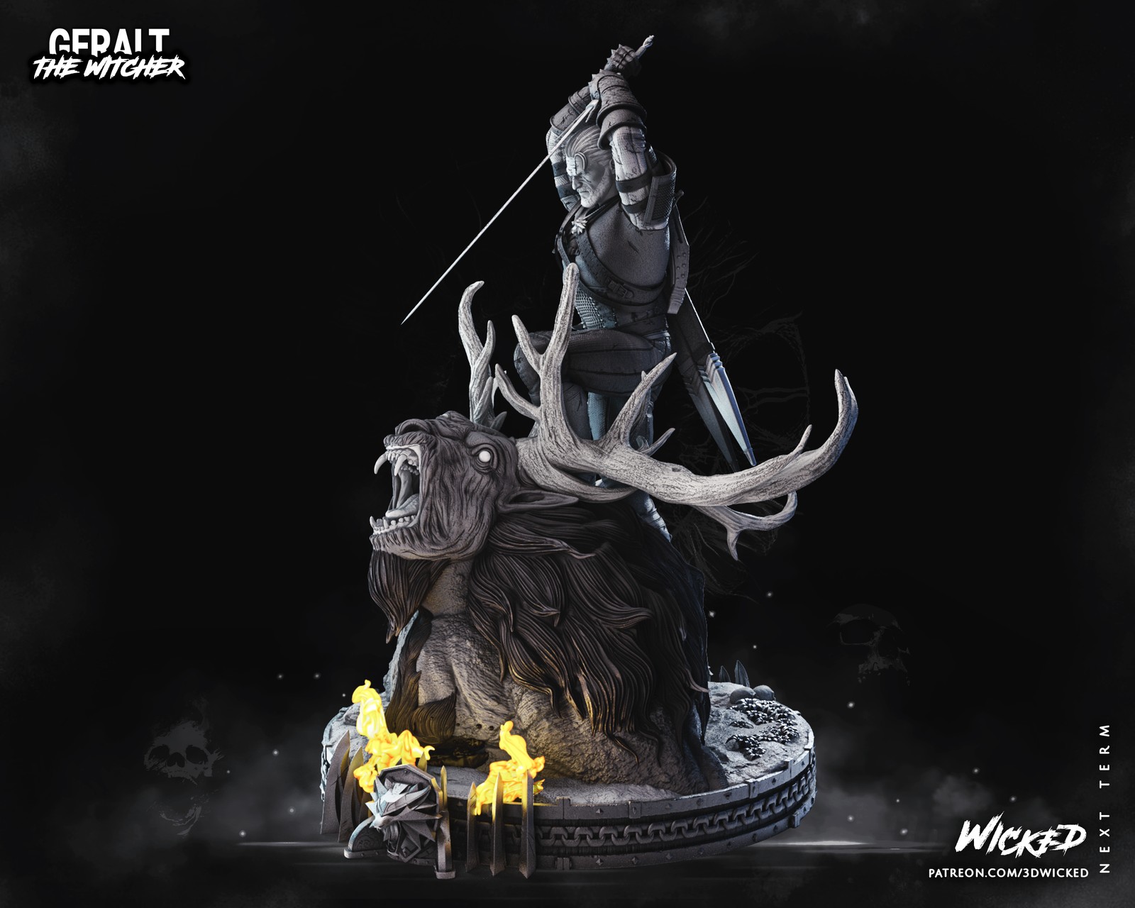 Geralt de Rivia Sculpture - Image 2