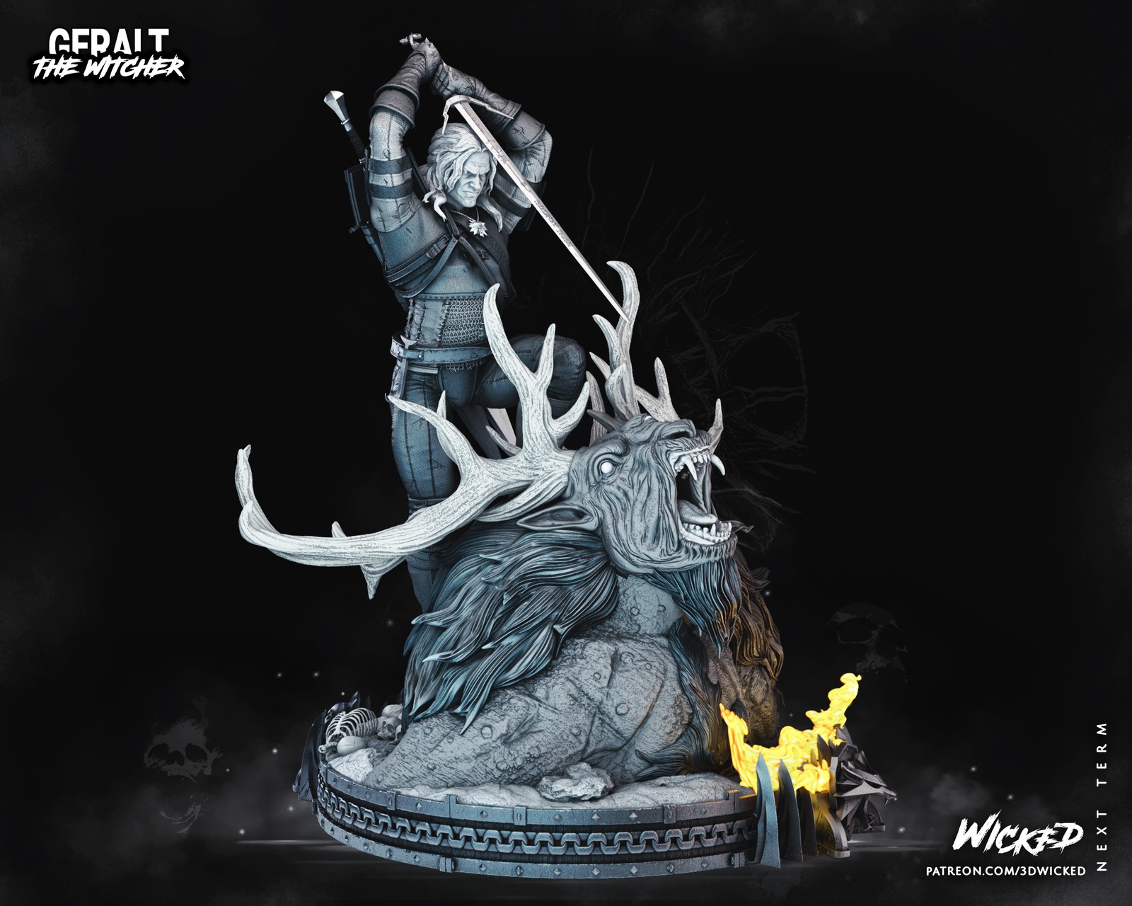 Geralt de Rivia Sculpture - Image 3