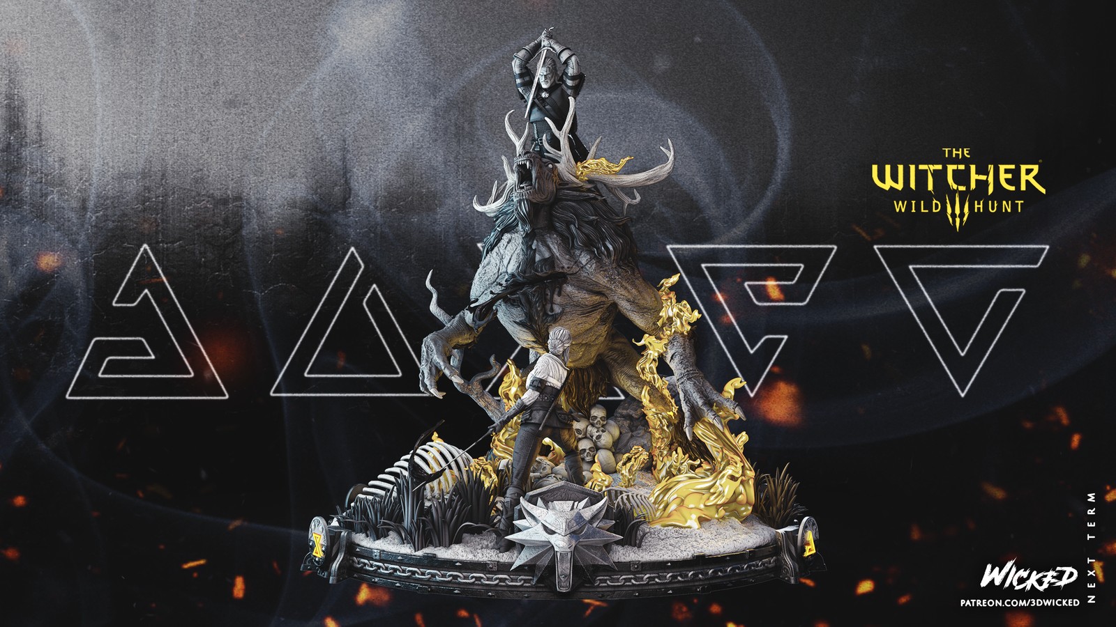 Geralt de Rivia and Ciri Diorama