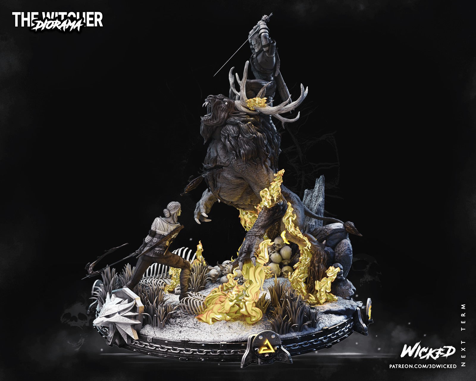 Geralt de Rivia and Ciri Diorama - Image 4