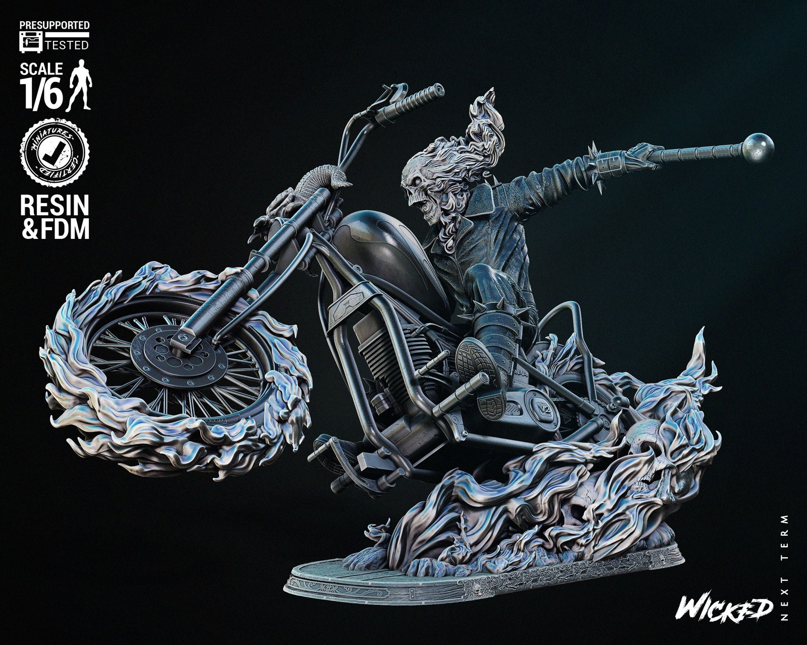 Marvel Johnny Blaze Ghost Rider Sculpture