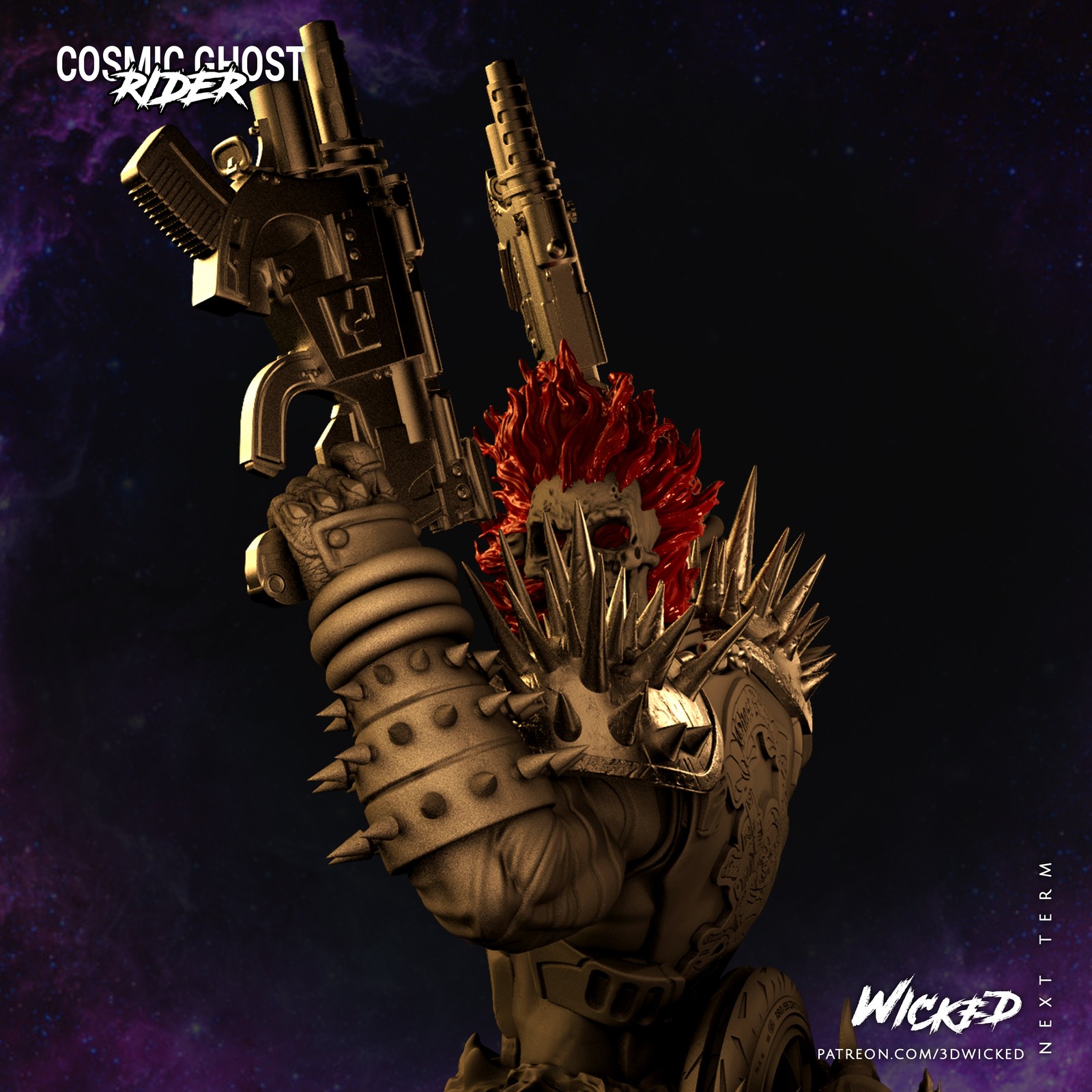 Marvel Cosmic Ghost Rider Bust - Image 4