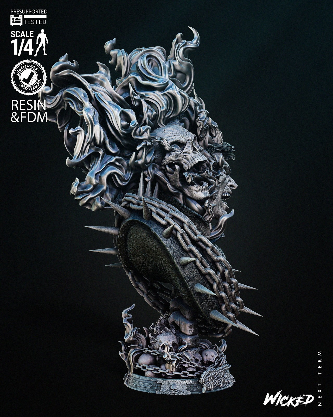 Marvel Ghost Rider Portrait Bust - Image 2