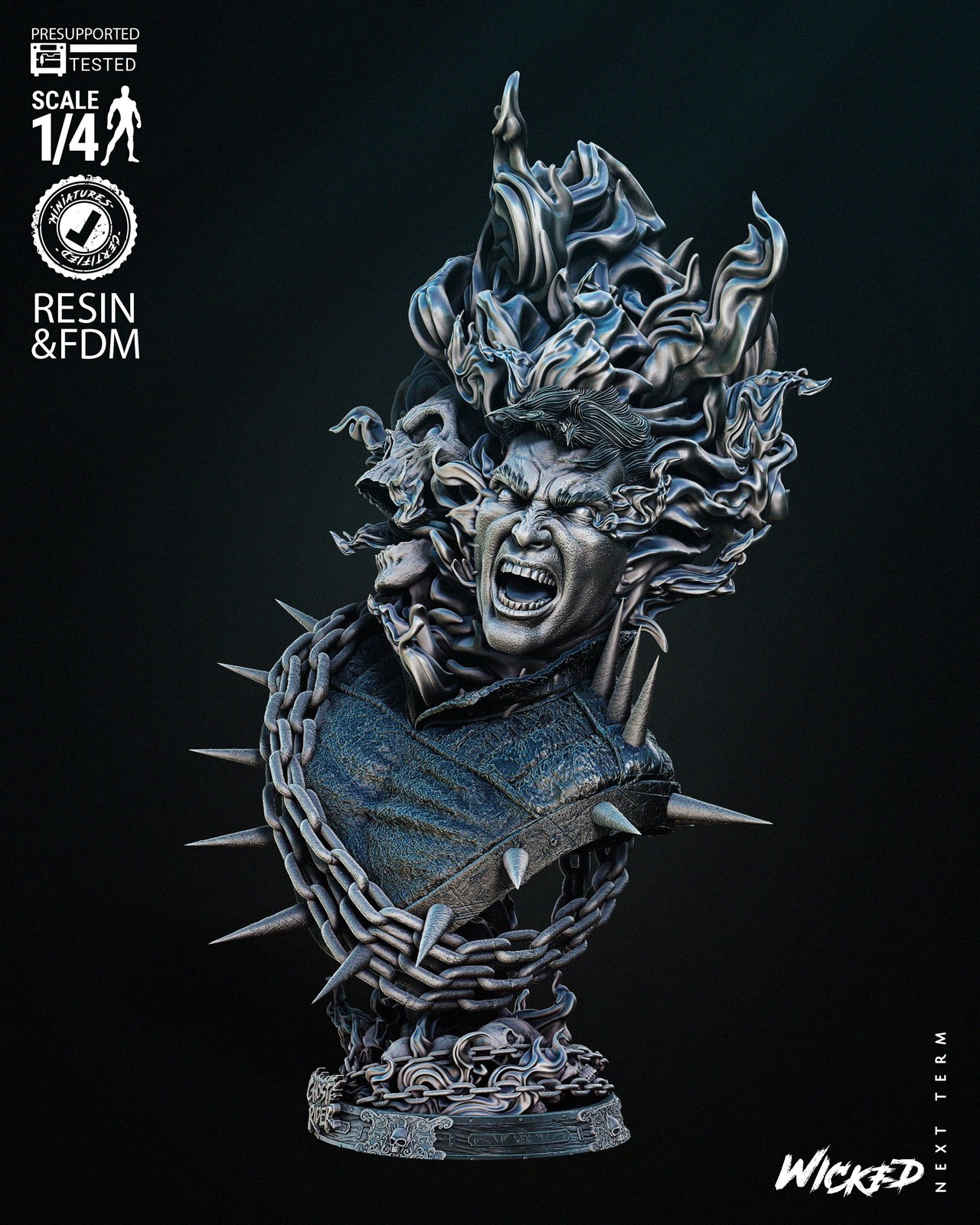 Marvel Ghost Rider Portrait Bust - Image 3