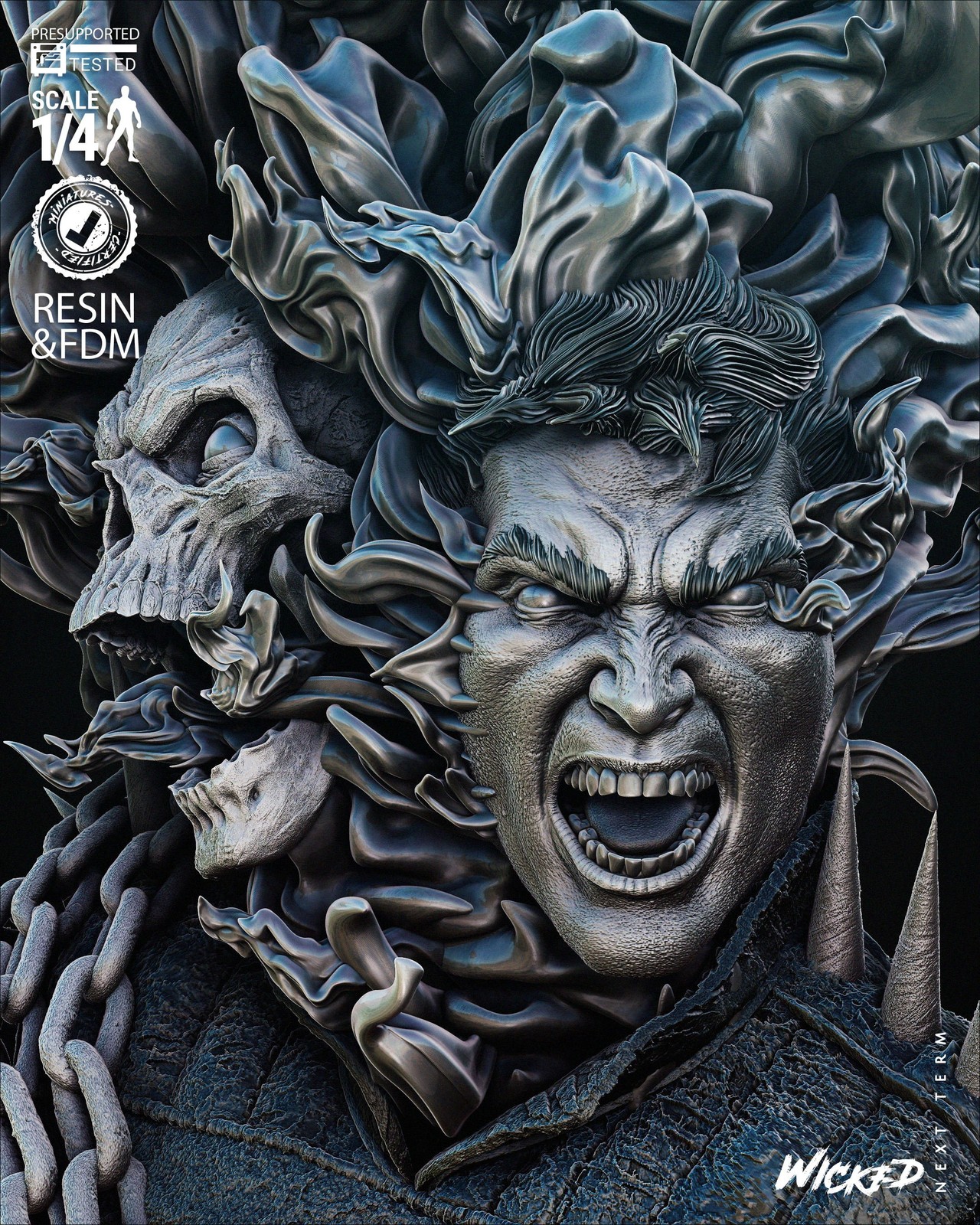 Marvel Ghost Rider Portrait Bust - Image 5