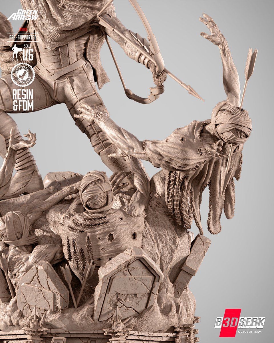 October Term 2025 Green Arrow Vampire Hunter Sculpture - Image 4