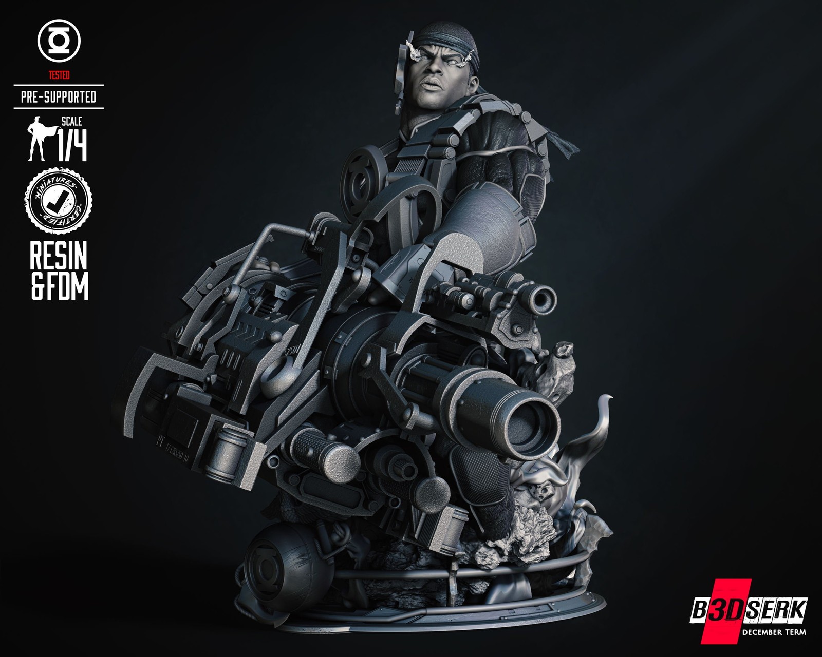 Green Lantern Jhon Stewart Bust