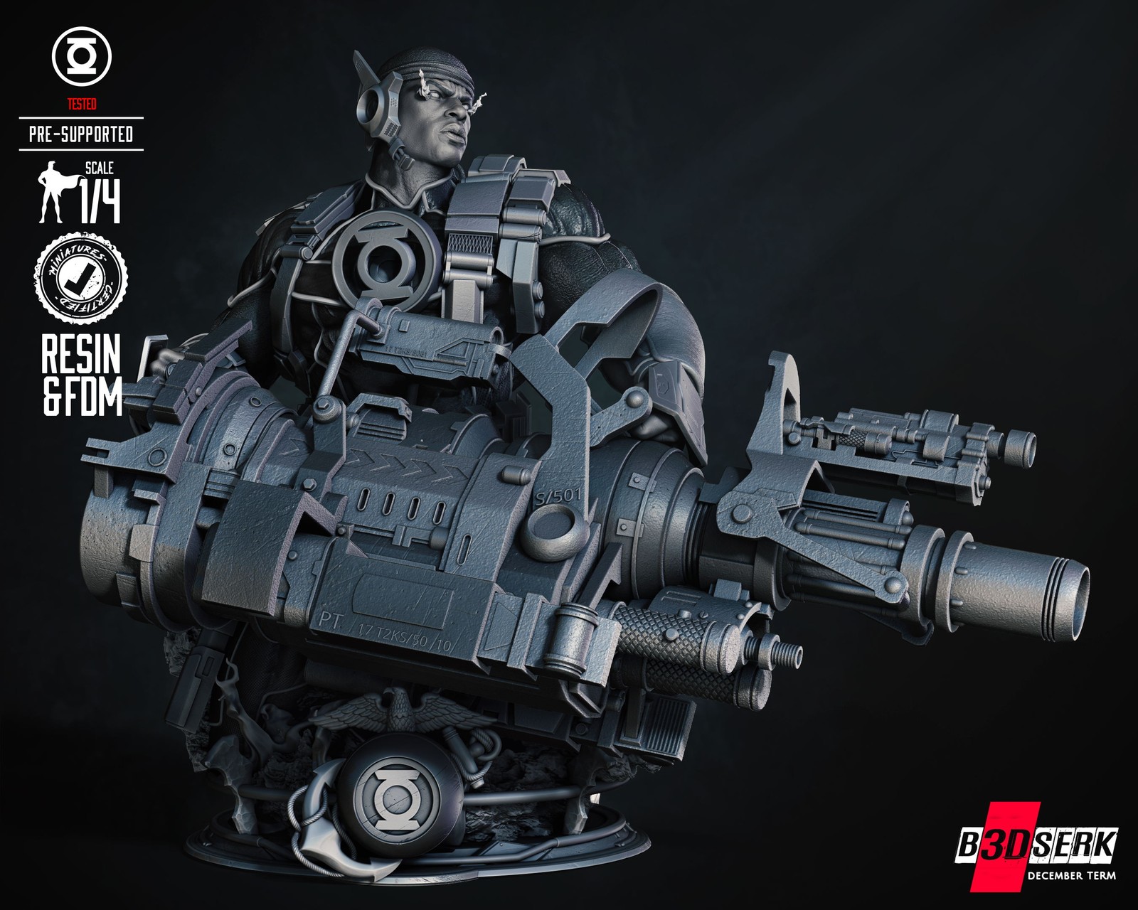 Green Lantern Jhon Stewart Bust - Image 2