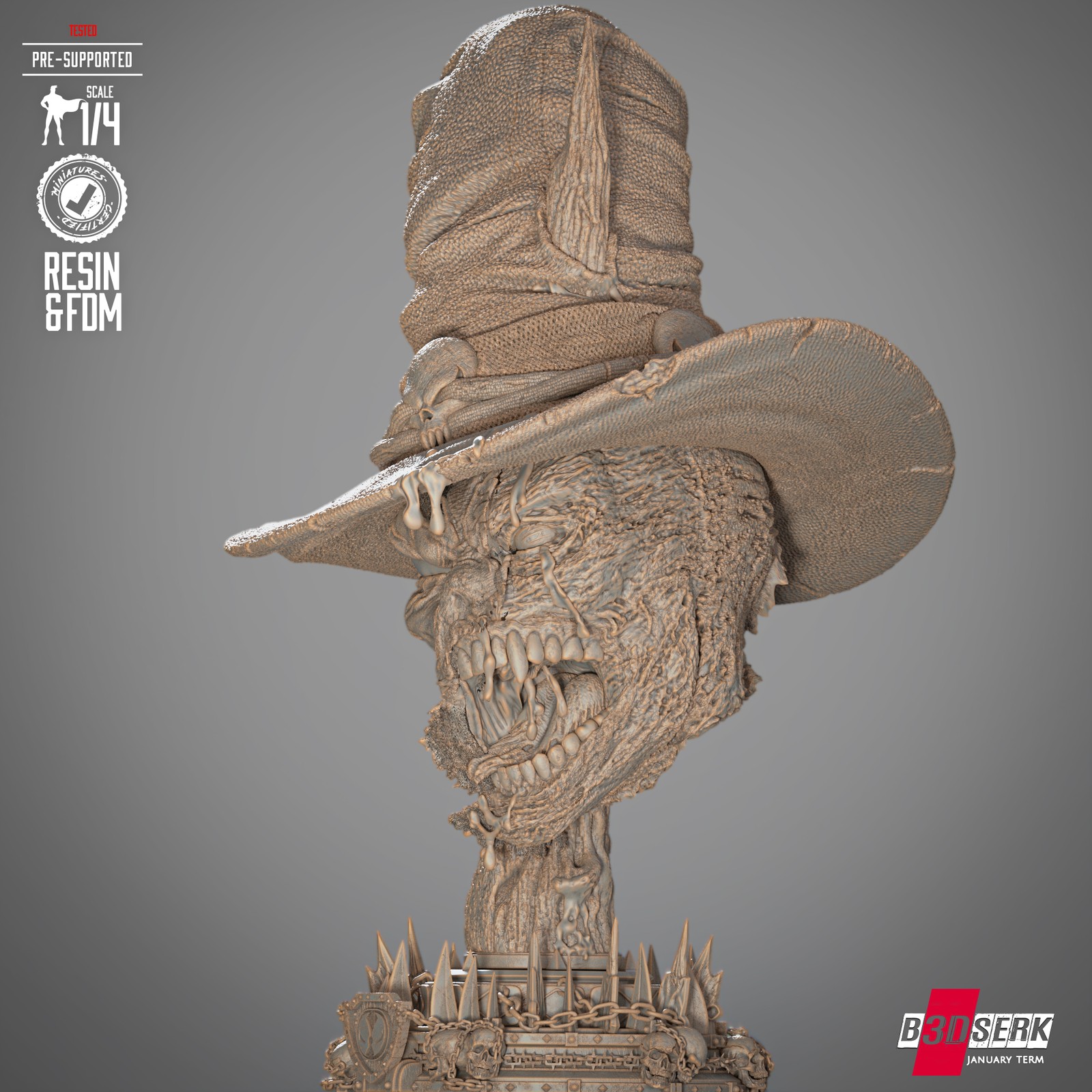 Gunslinger Head Portrait Bust - Image 4