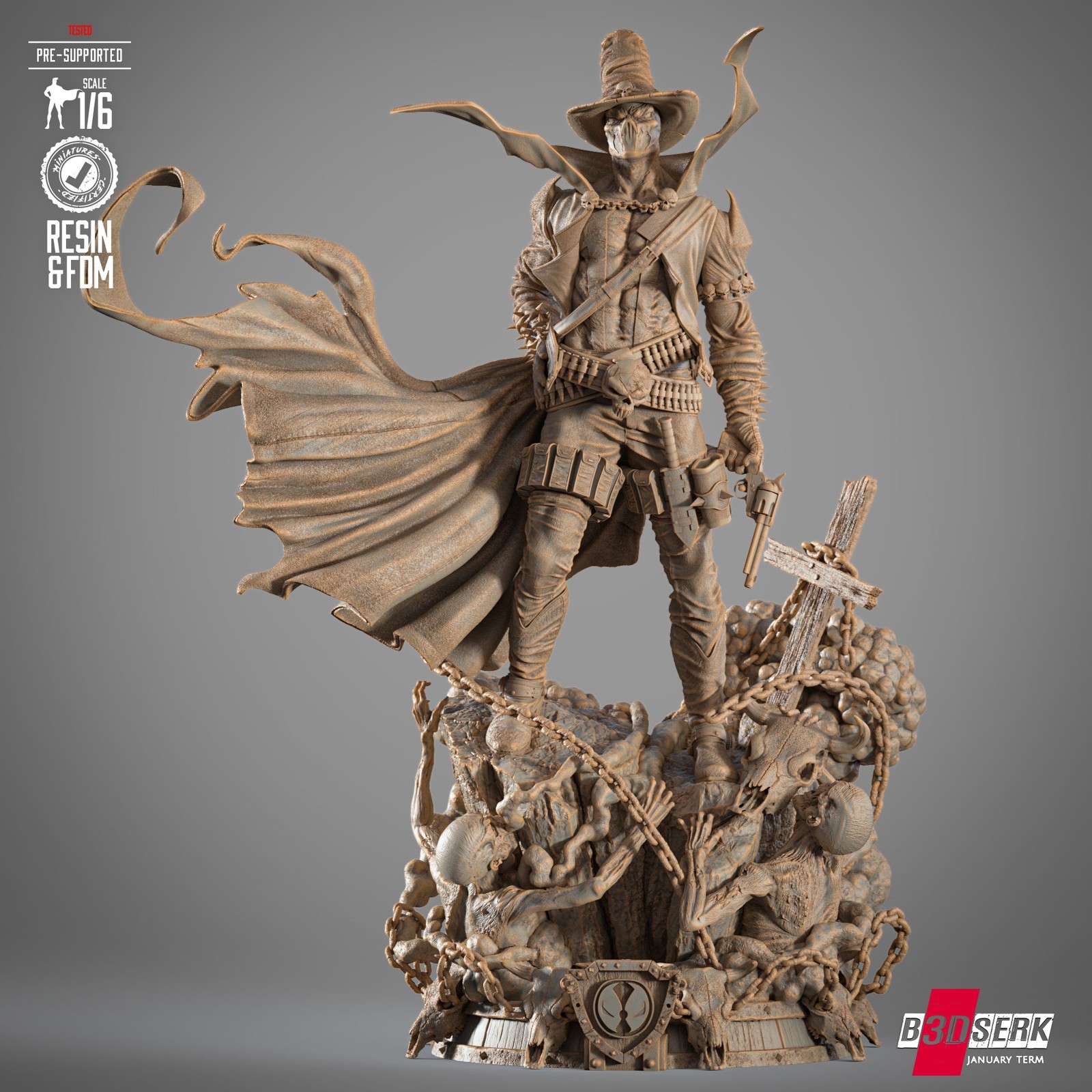 Gunslinger Spawn Sculpture