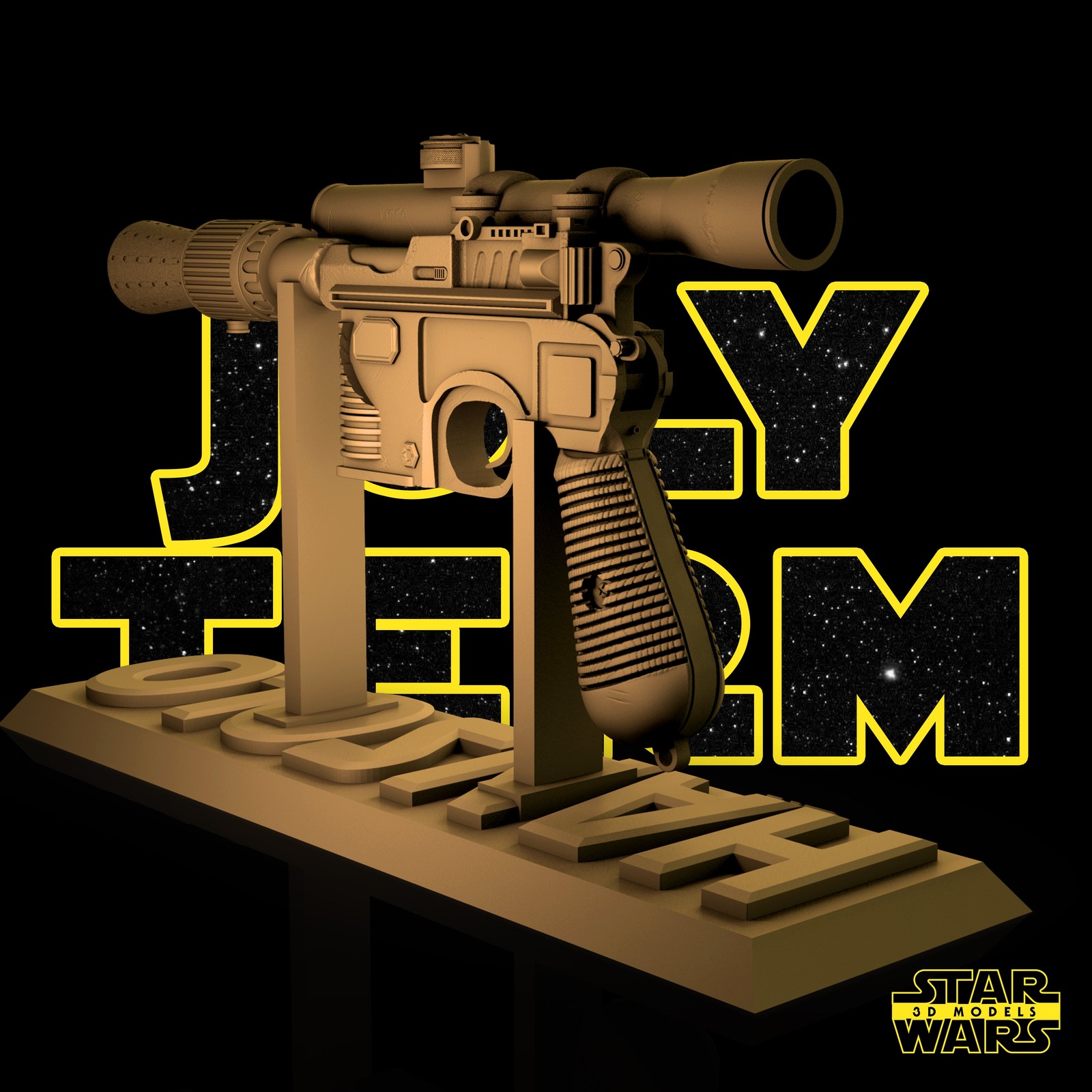 Han Solo Blastech DL-44 Sculpture - Image 4