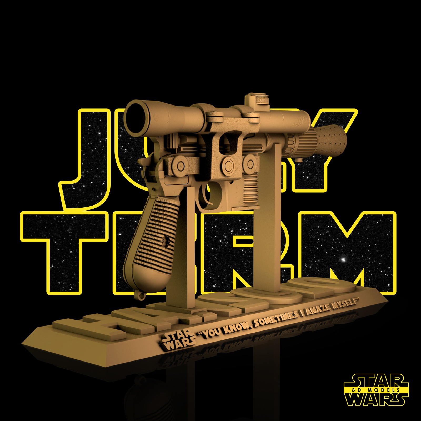 Han Solo Blastech DL-44 Sculpture - Image 5