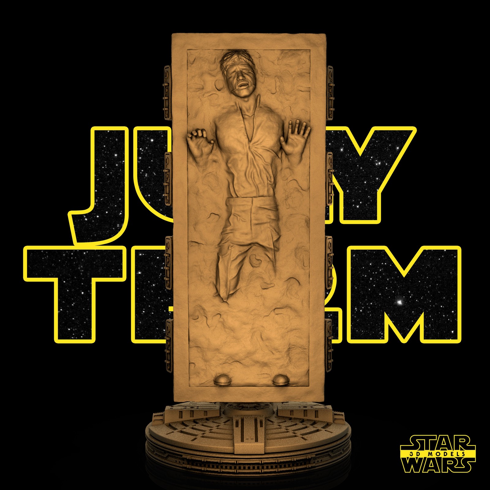 Han Solo On Carbonite Sculpture