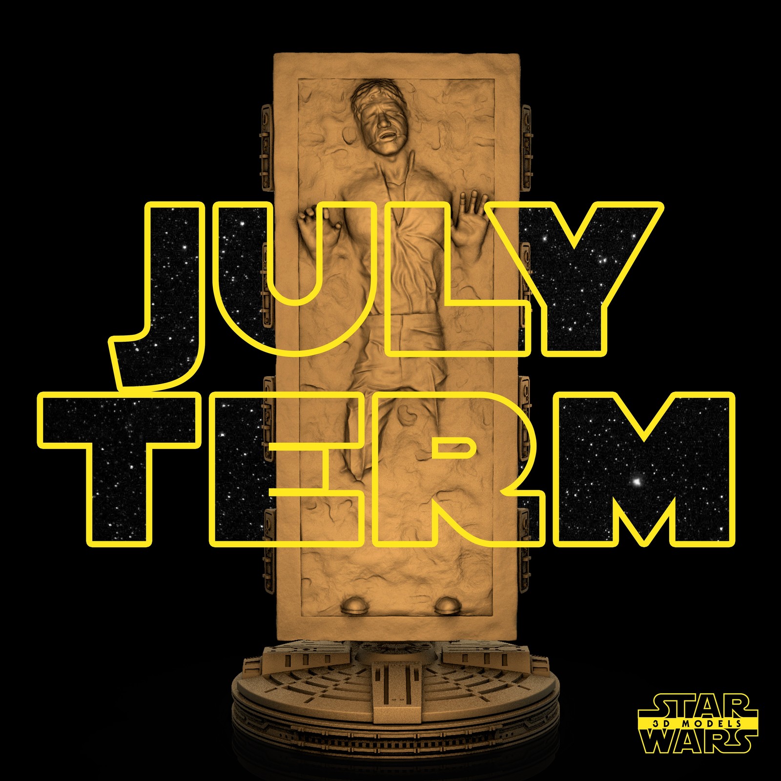 Han Solo On Carbonite Sculpture - Image 2