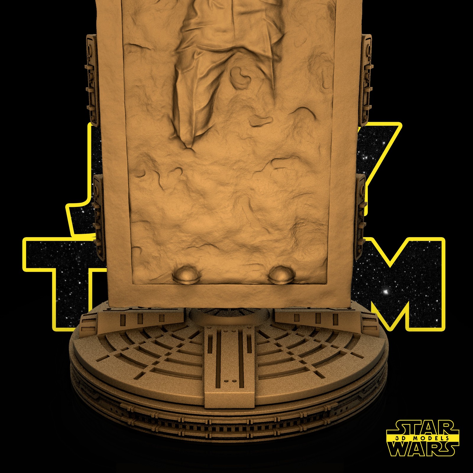 Han Solo On Carbonite Sculpture - Image 4