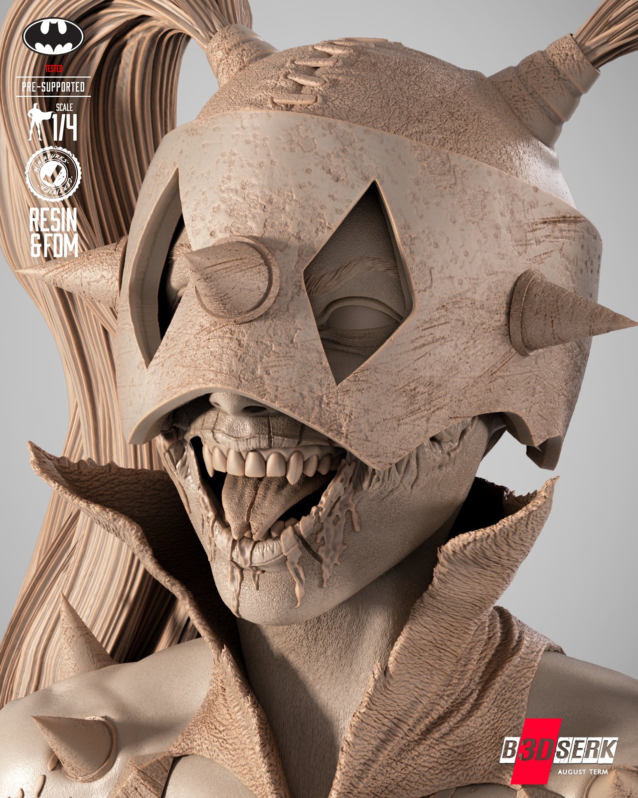 Harley Quinn Who Laughs Portrait Bust - Image 5