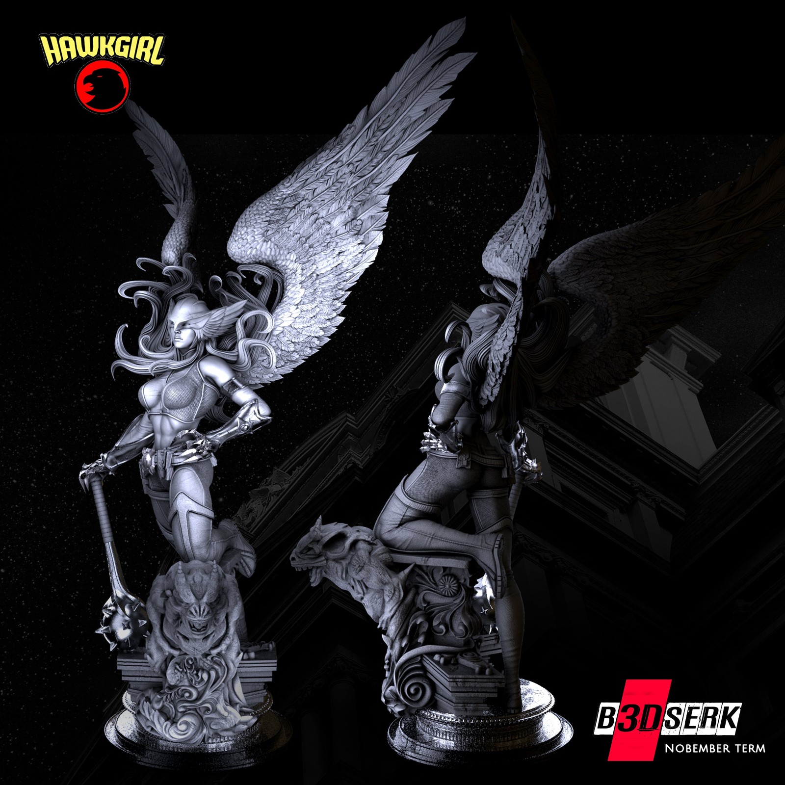 HawkGirl Sculpture 1/6 - Image 3