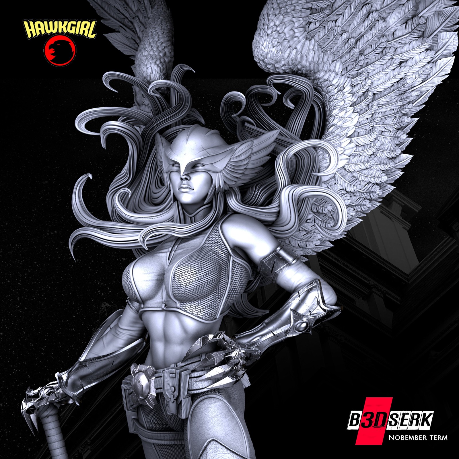 HawkGirl Sculpture 1/6 - Image 4