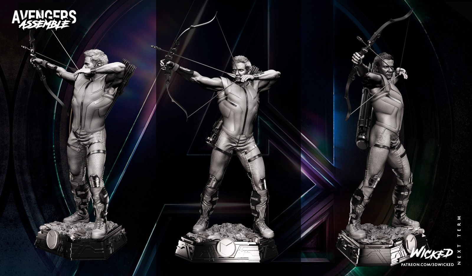 Marvel Hawkeye Avengers Diorama Sculpture - Image 2