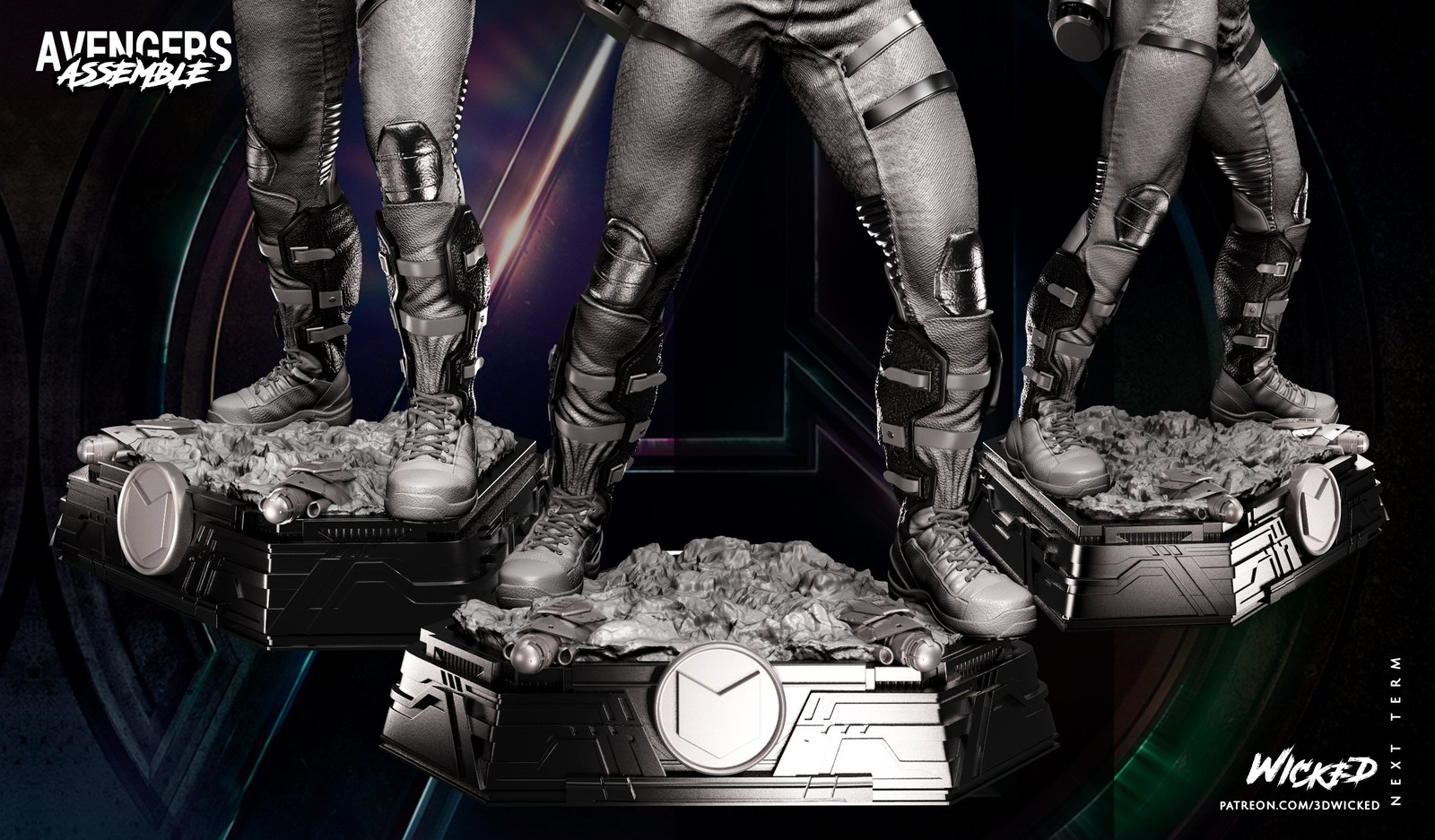 Marvel Hawkeye Avengers Diorama Sculpture - Image 4