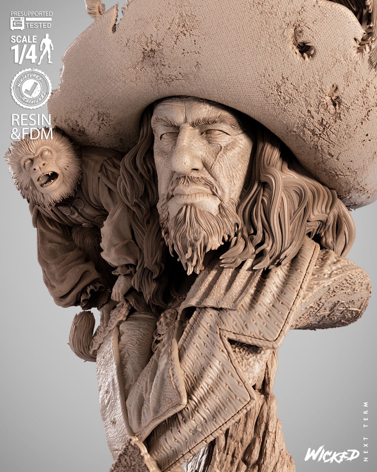 Hector Barbossa Portrait Bust - Image 2