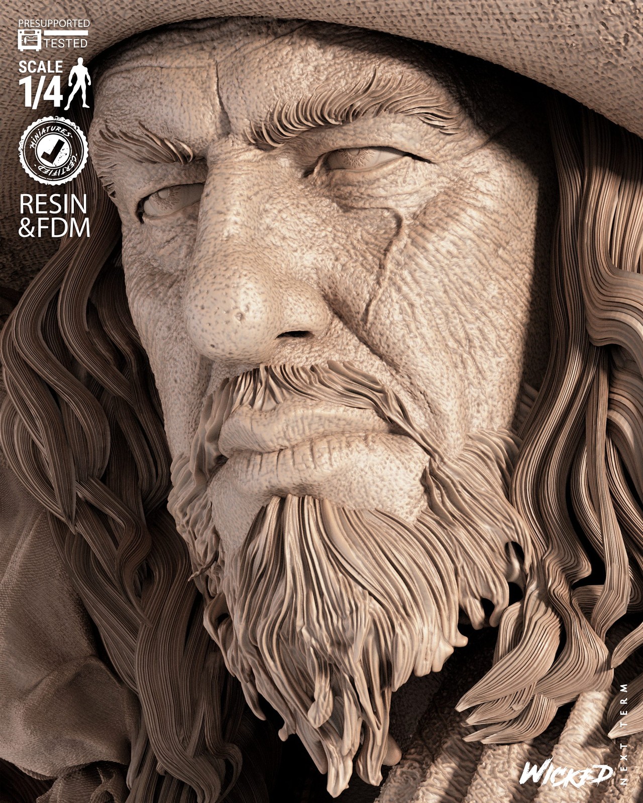 Hector Barbossa Portrait Bust - Image 4