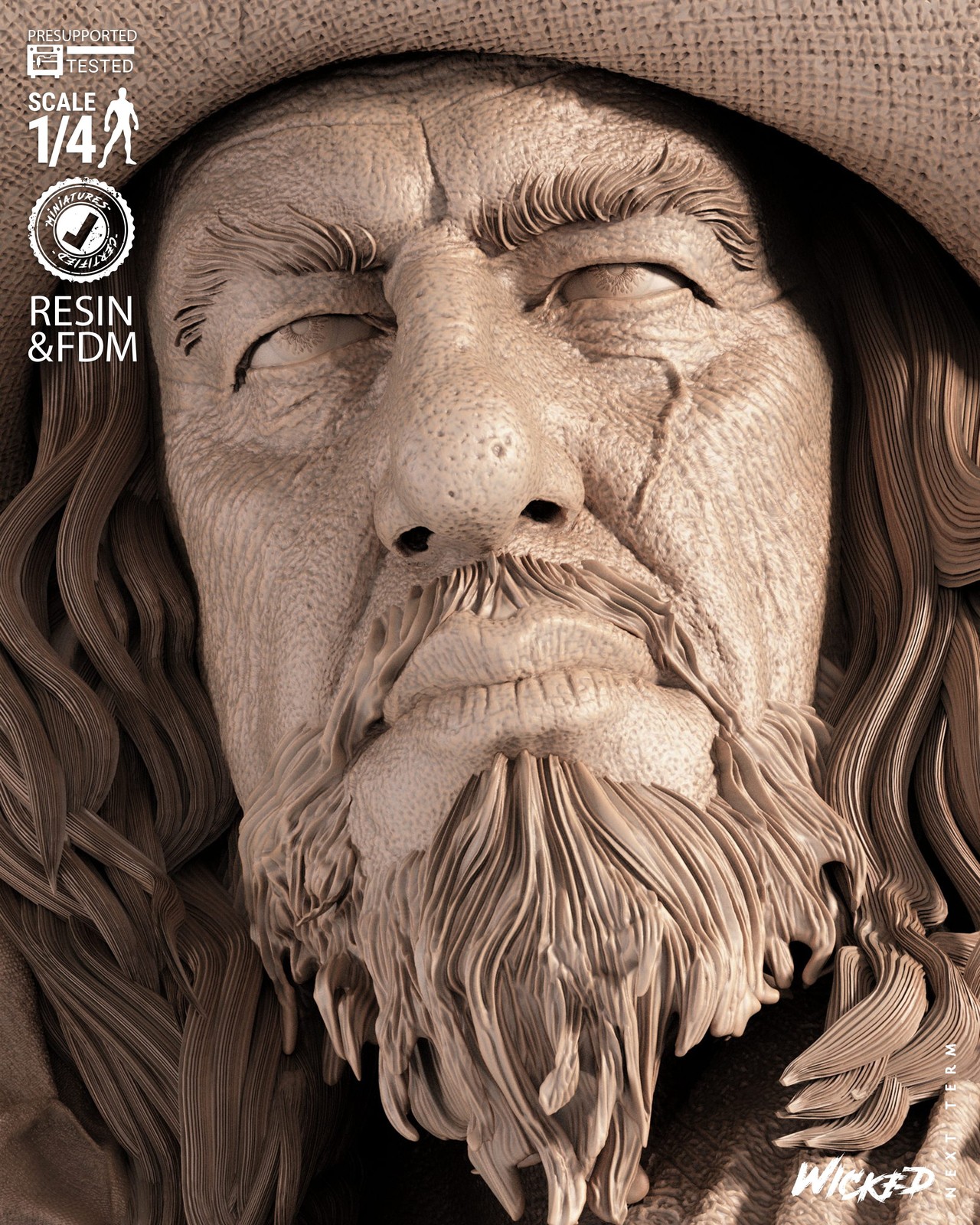 Hector Barbossa Portrait Bust - Image 5