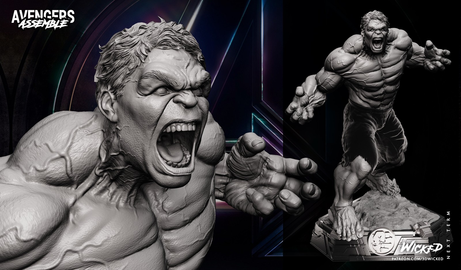 Marvel Hulk (Avengers Diorama) Sculpture