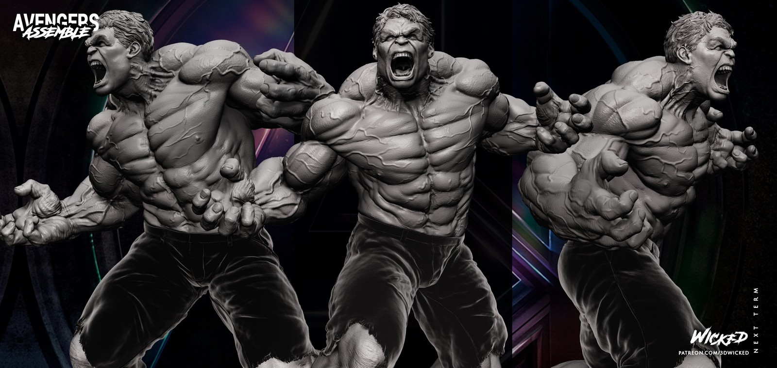 Marvel Hulk (Avengers Diorama) Sculpture - Image 3