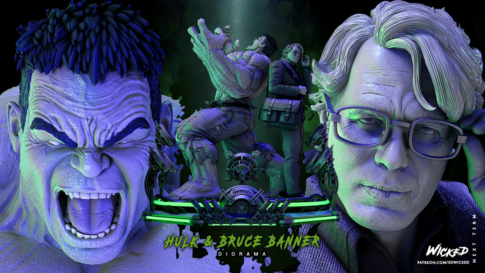 Hulk & Bruce Banner - Diorama (Marvel)
