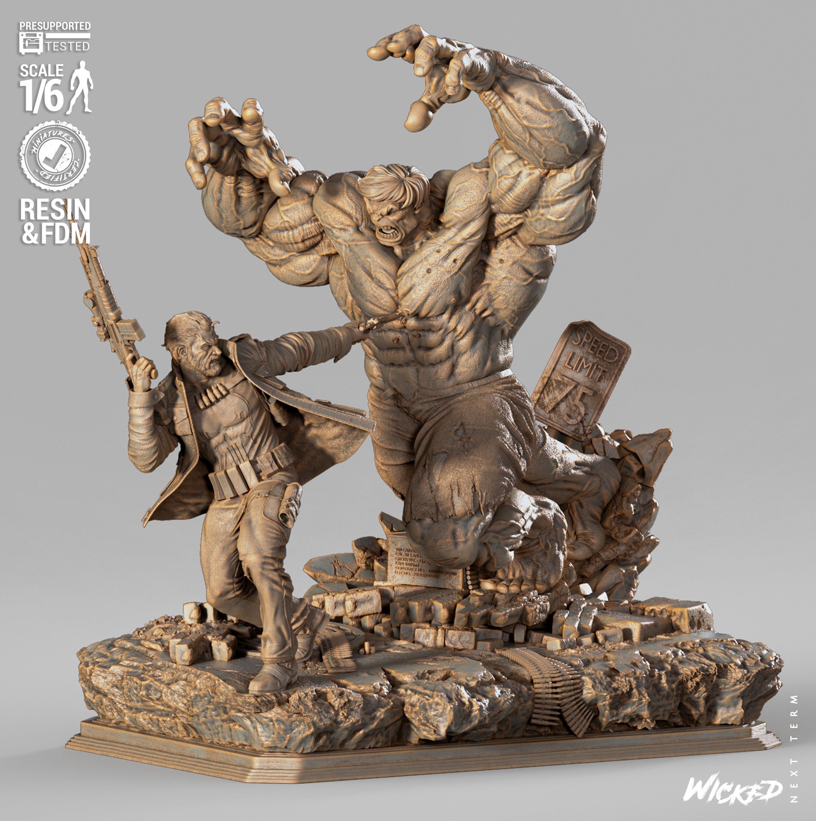 Hulk & Punisher - Diorama (Marvel)