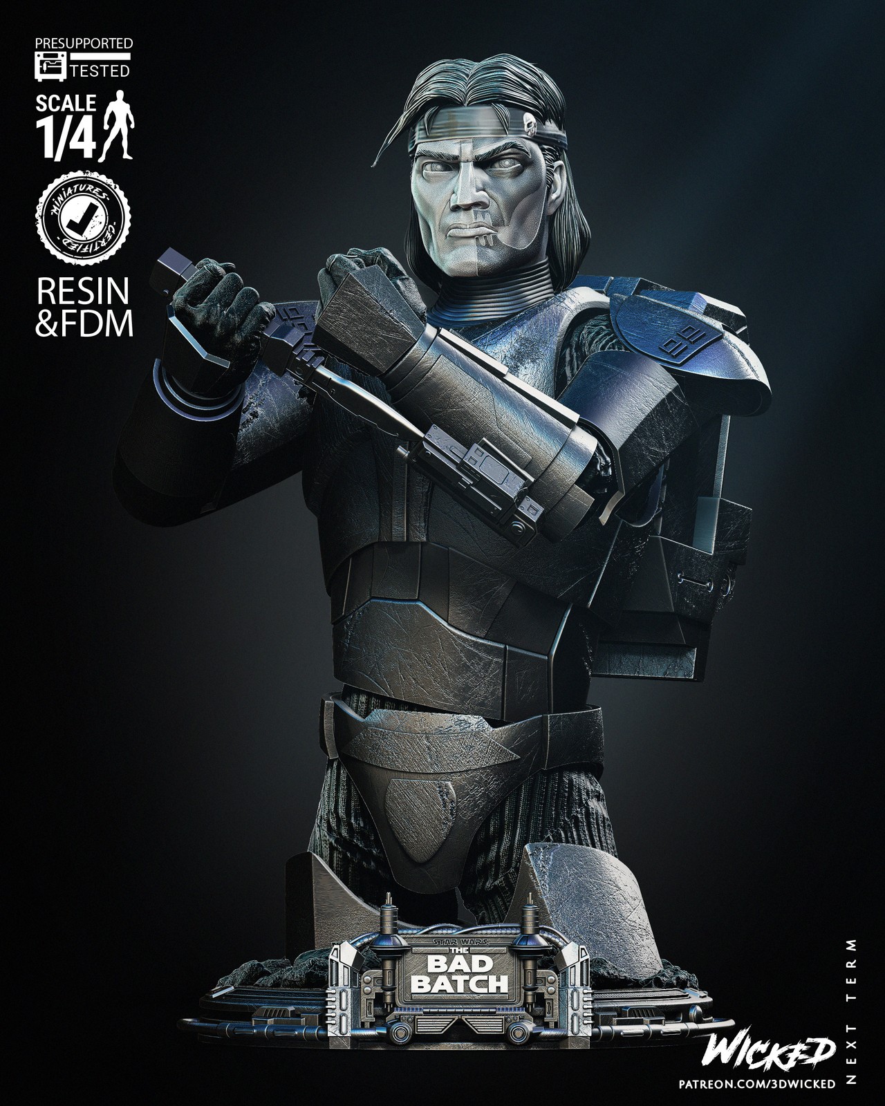 Hunter Unmasked - Bust (Star Wars) - Image 3