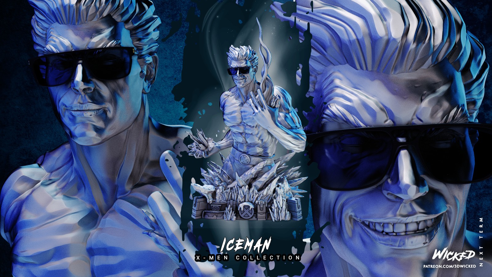 Marvel Iceman Bust