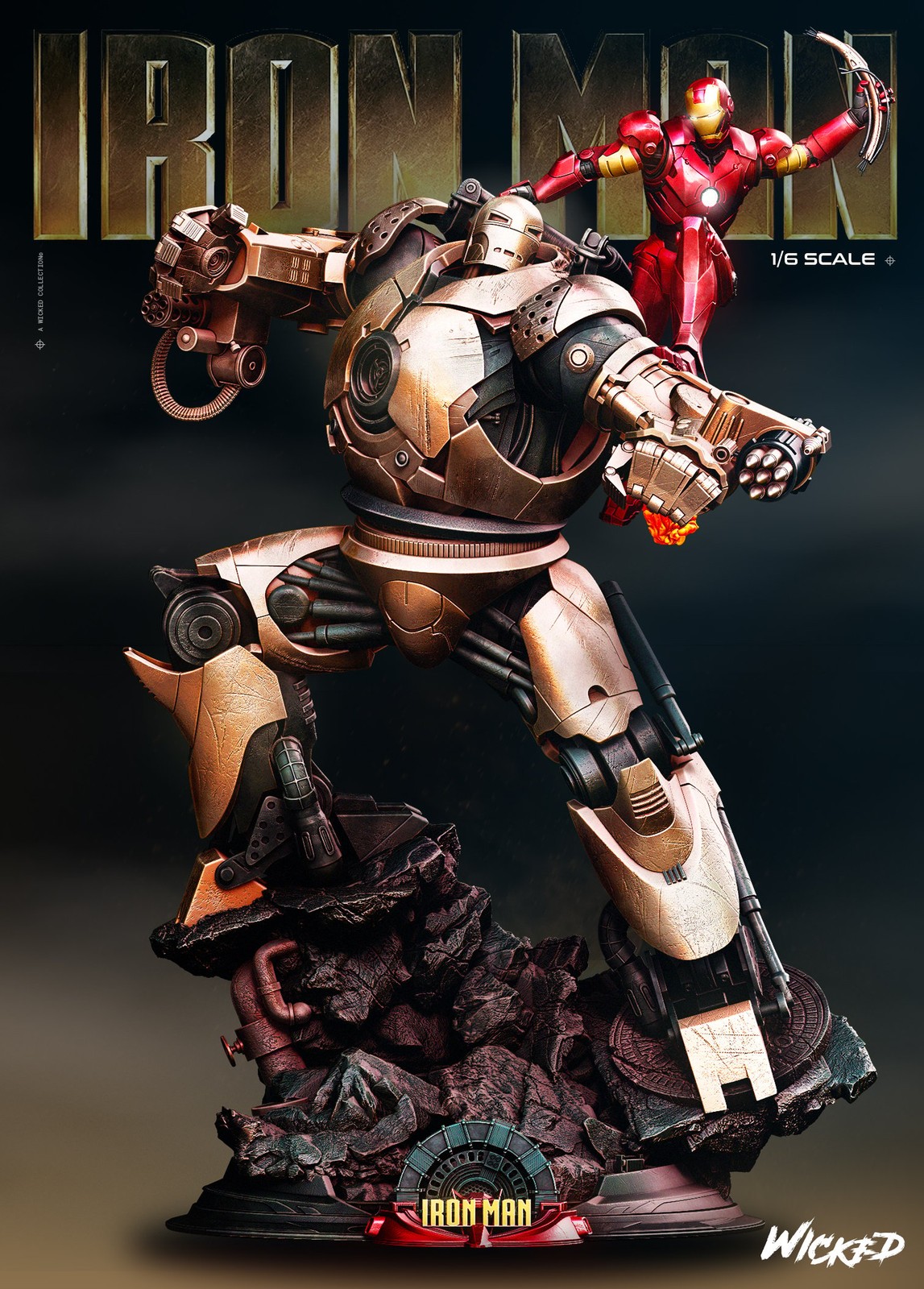 Marvel Iron Man and Iron Monger Diorama Sculpture