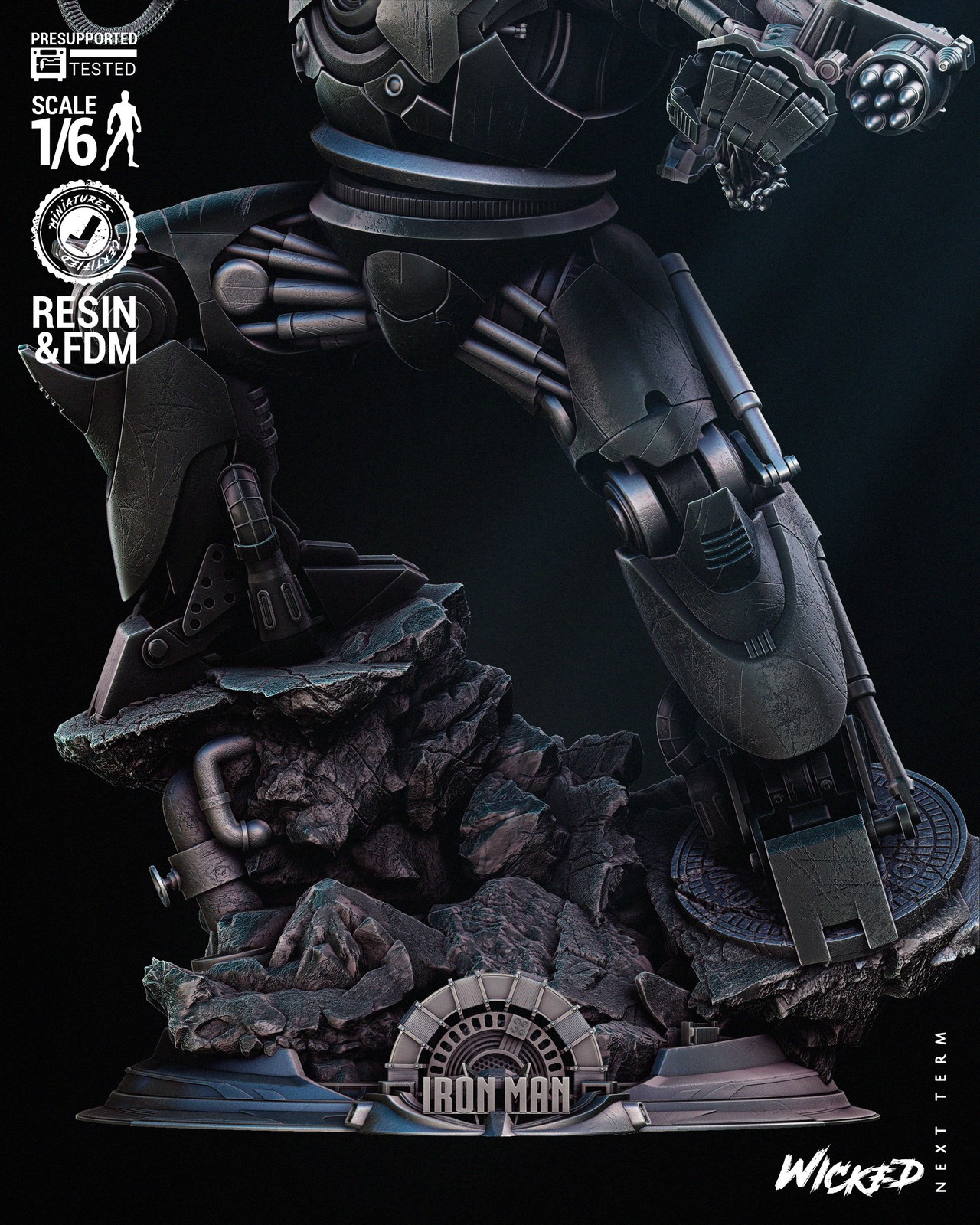 Marvel Iron Man and Iron Monger Diorama Sculpture - Image 5