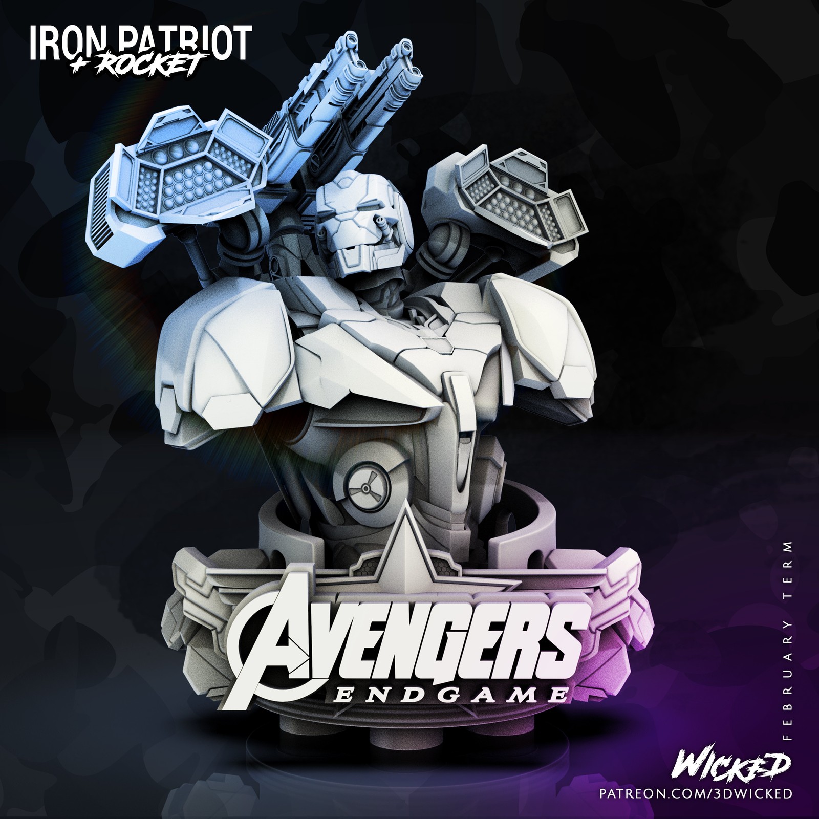 Marvel Avengers Endgame Iron Patriot Bust