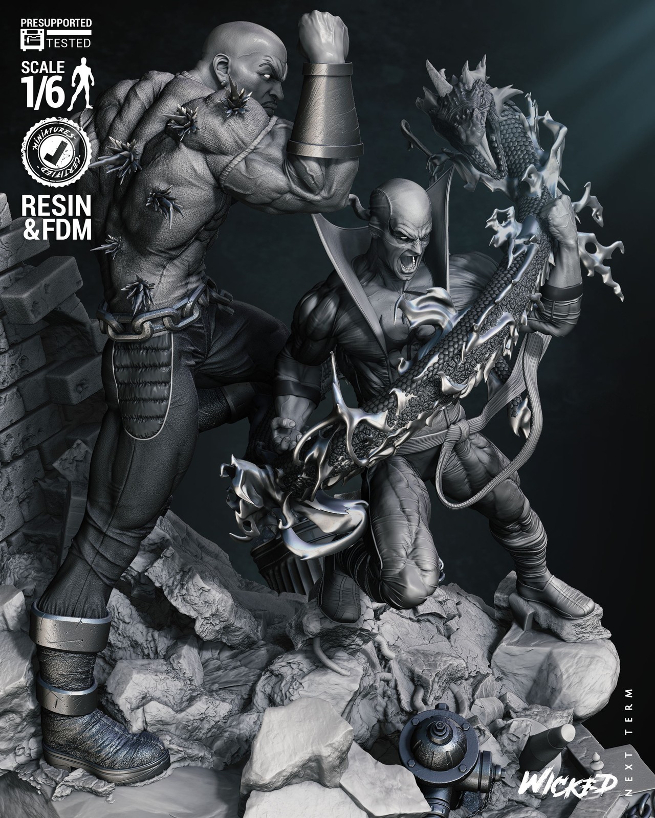 Marvel Power Man and Iron First Diorama #2 (Without Car) Sculpture - Image 2