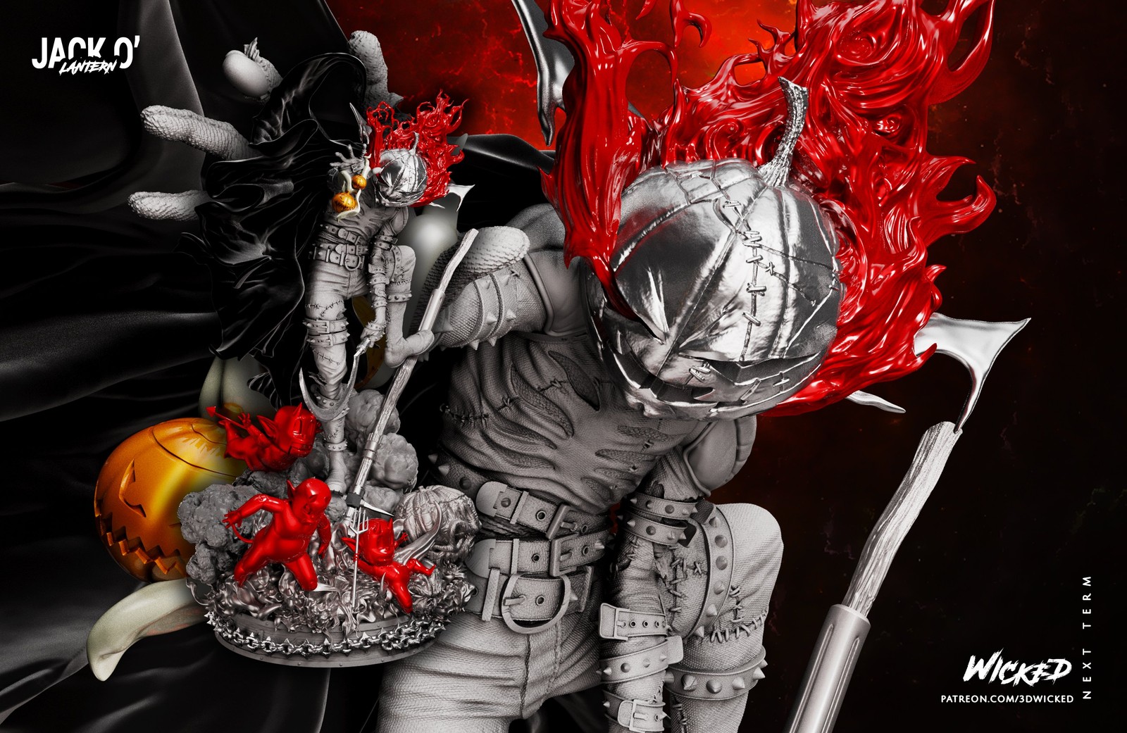 Marvel Jack O Lantern Sculpture