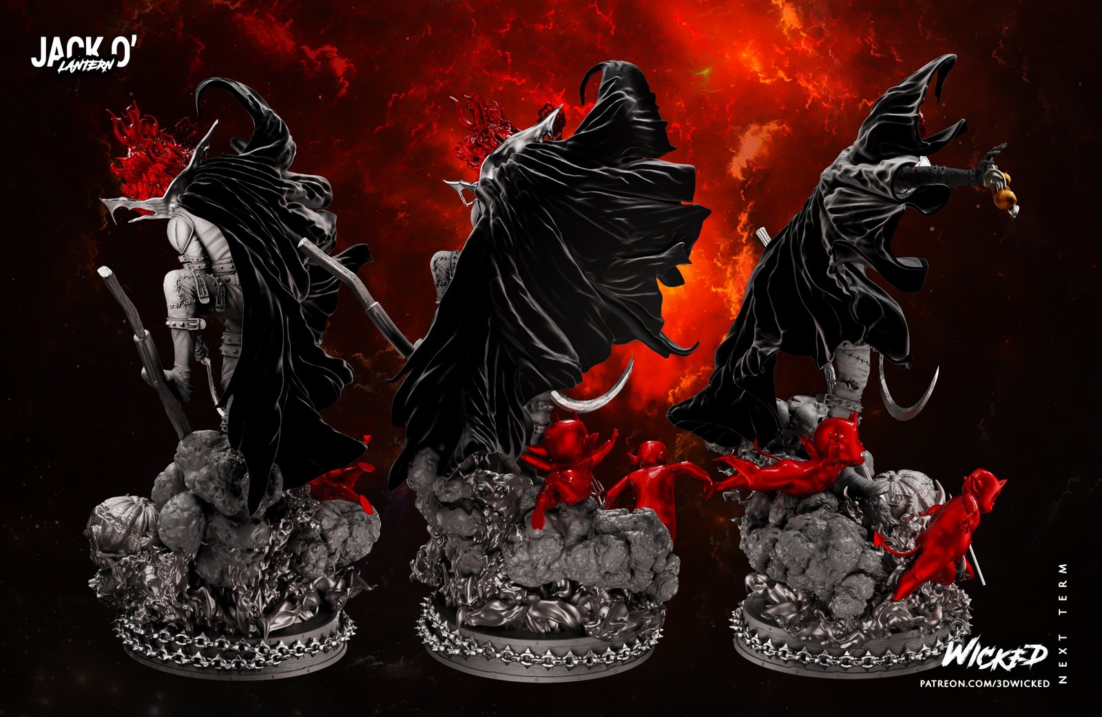 Marvel Jack O Lantern Sculpture - Image 3