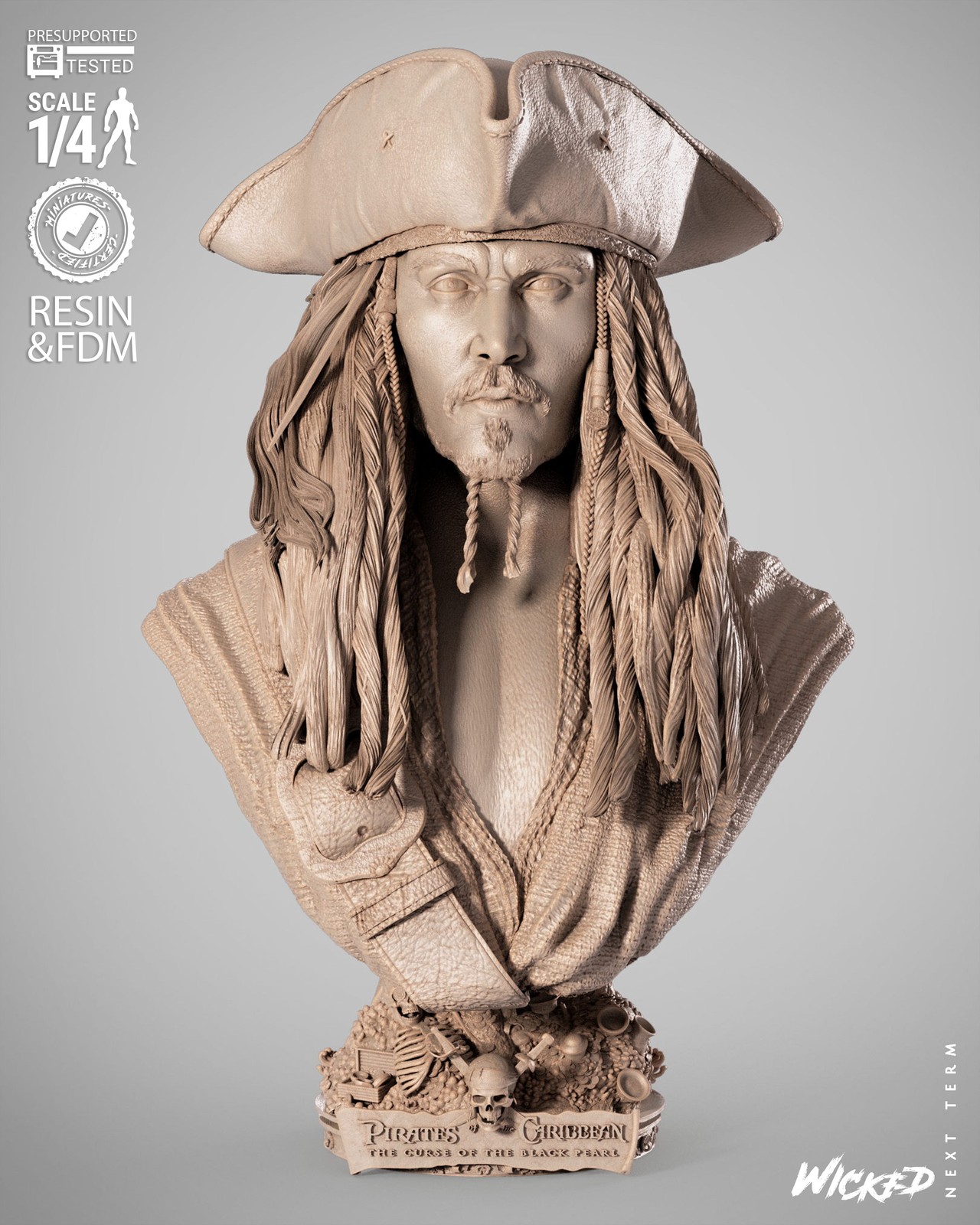 Jack Sparrow Portrait Bust