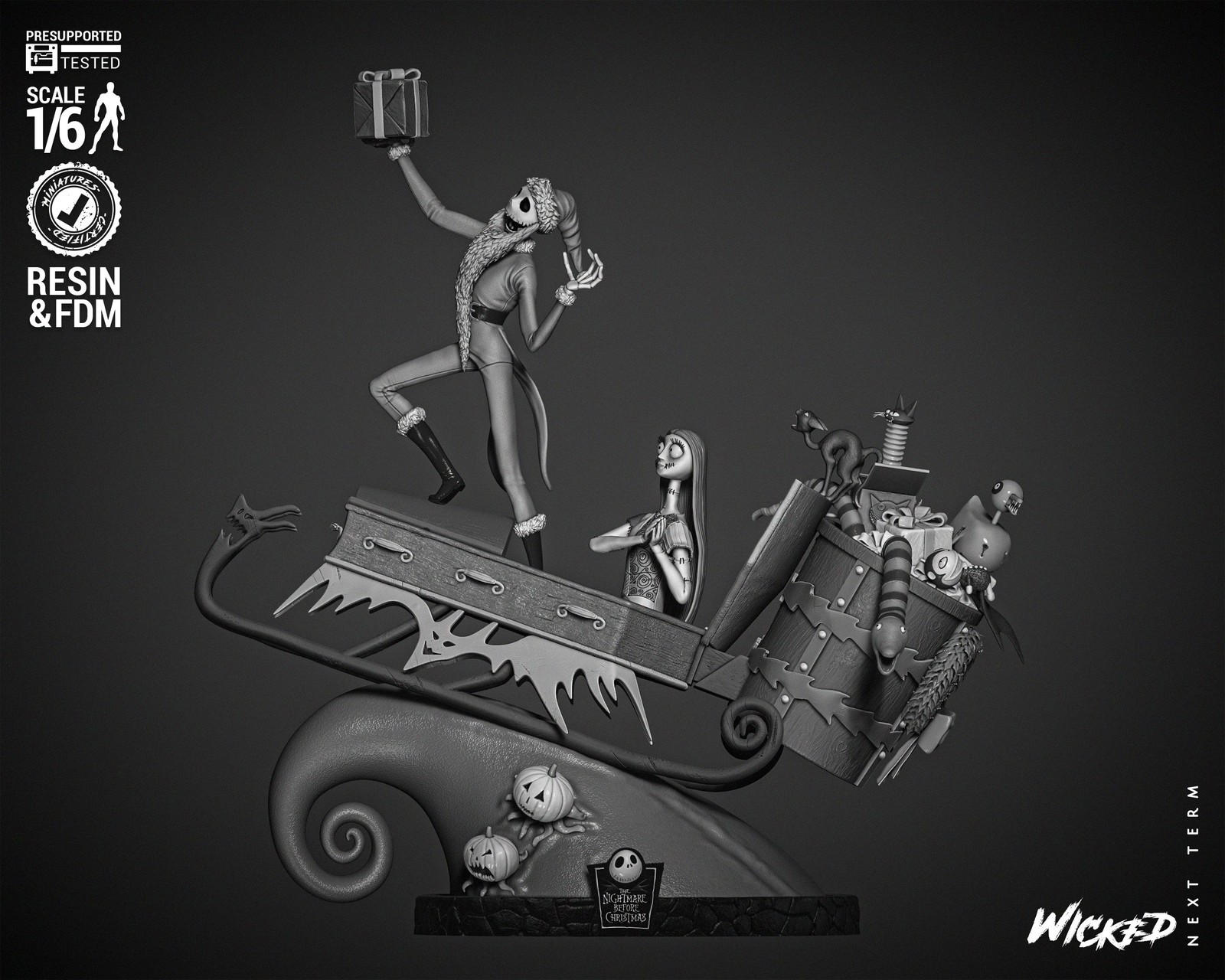 Jack Skellington & Sally - Diorama (The Nightmare Before Christmas)