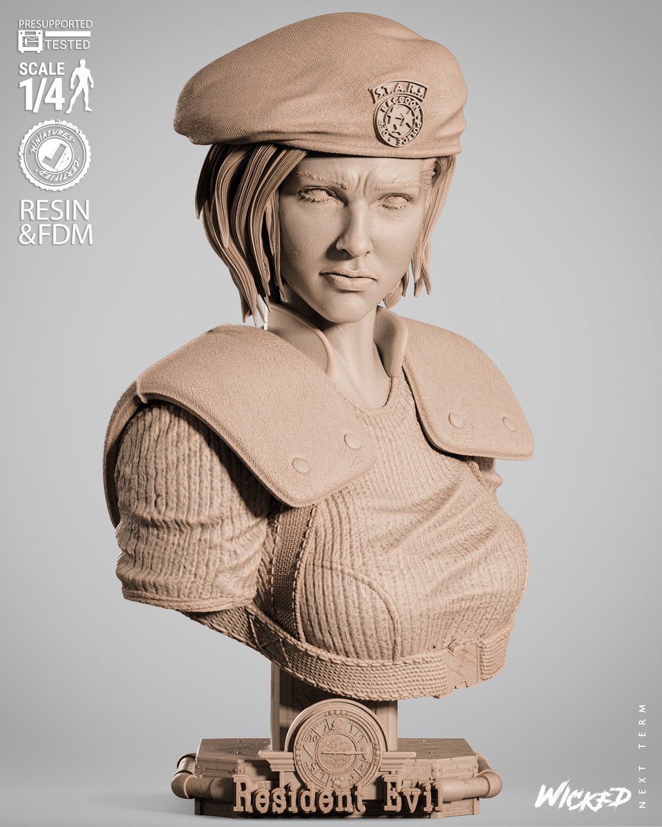 Jill Resident Evil Portrait Bust