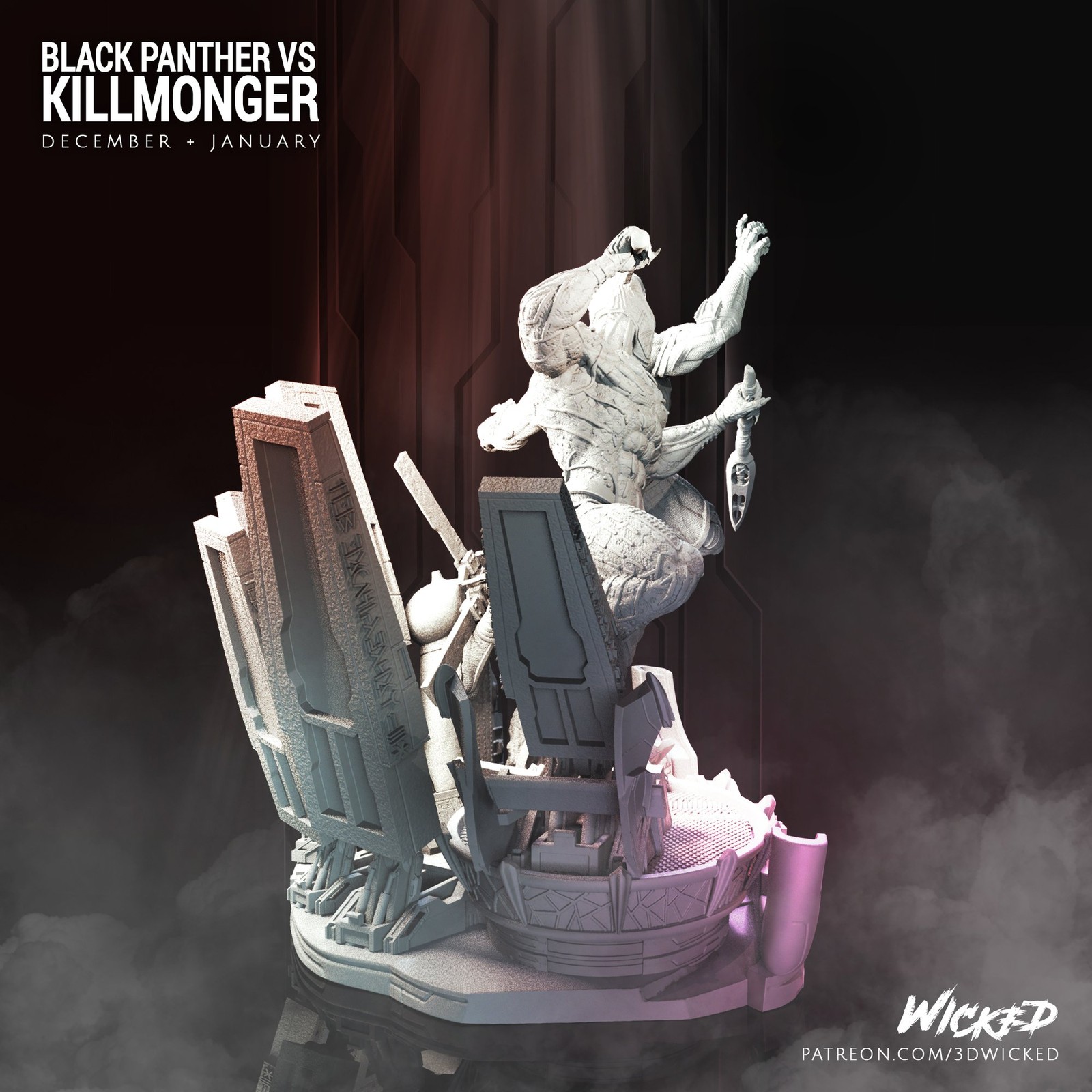 Killmonger vs Black Panther Diorama Base - Image 2