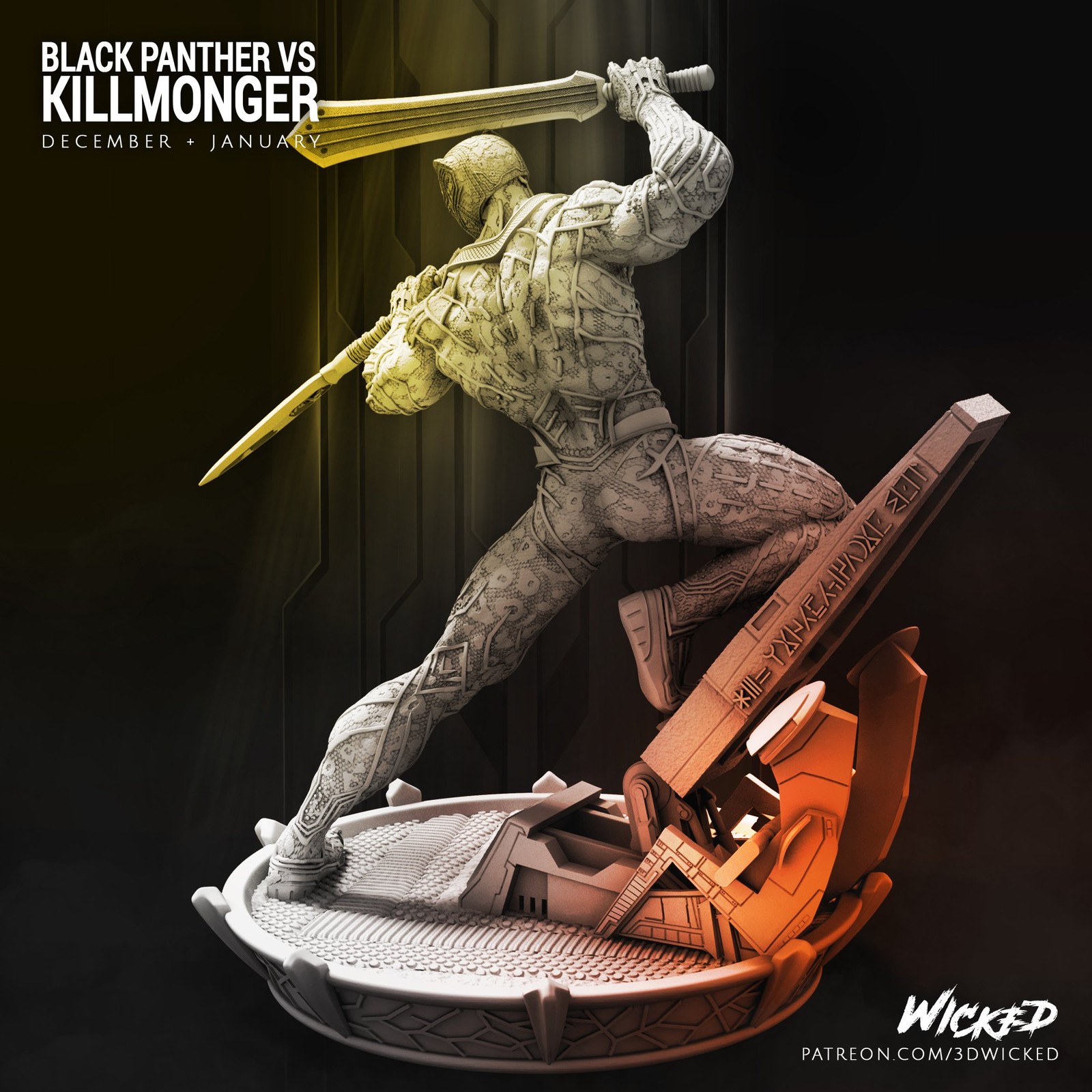 Marvel Killmonger Sculpture - Image 2