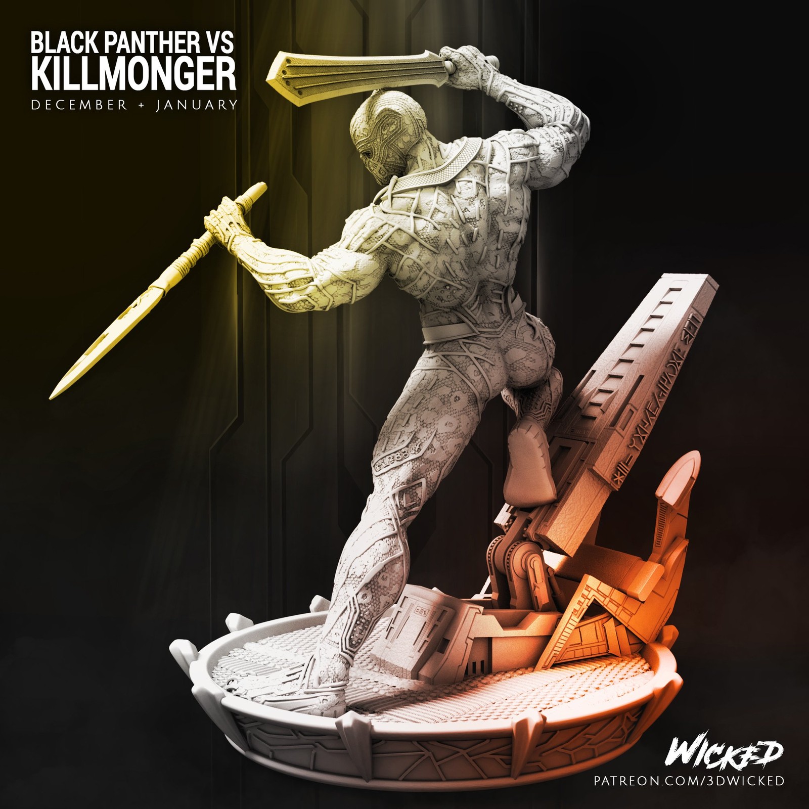 Marvel Killmonger Sculpture - Image 3