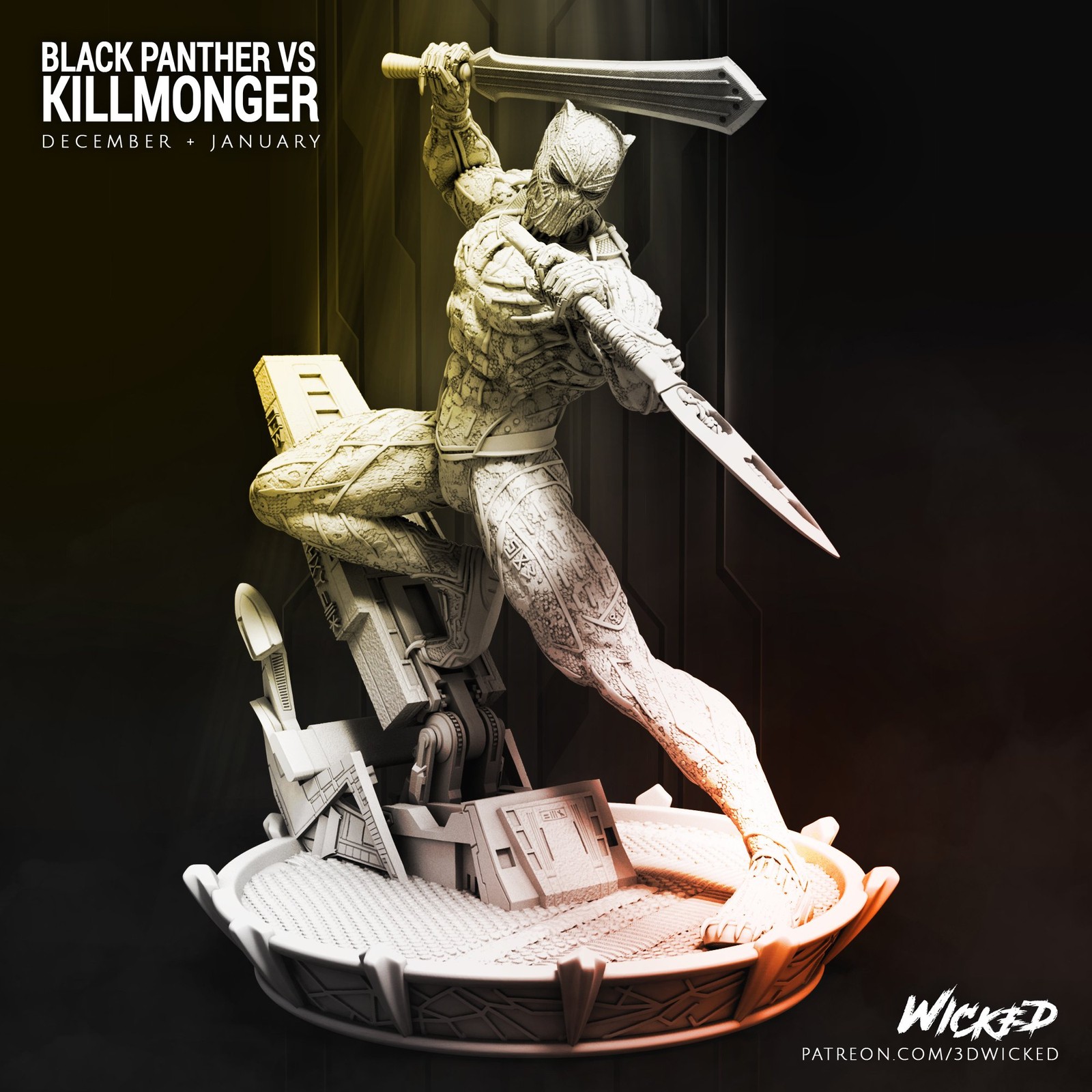 Marvel Killmonger Sculpture - Image 4