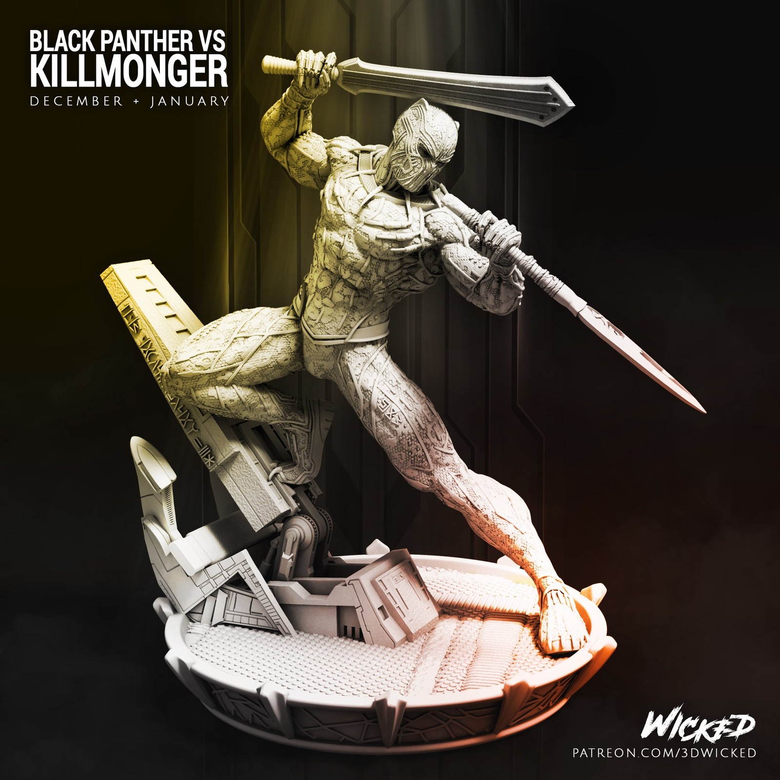 Marvel Killmonger Sculpture - Image 5