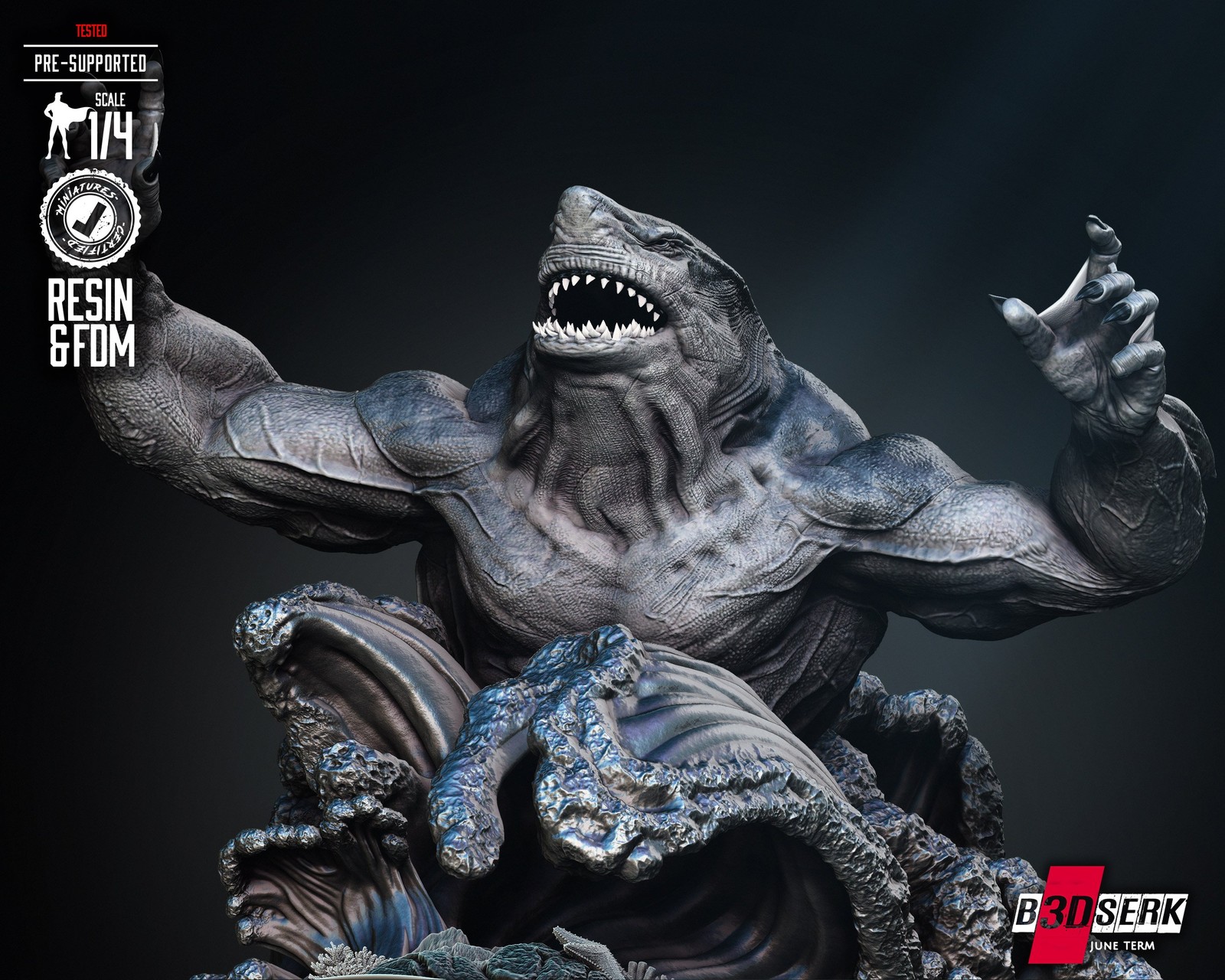 King Shark Bust Portrait - Image 4